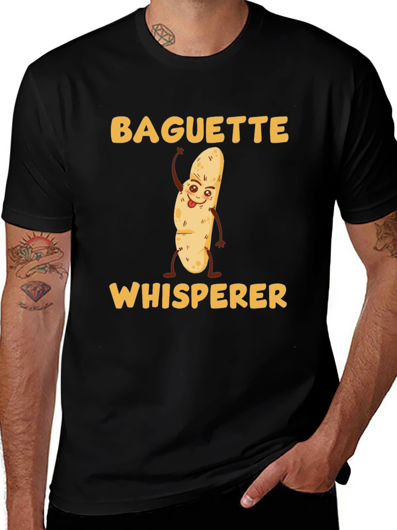 Variant 21 of Baguette Whisperer Graphic Tee - Unisex Comfort