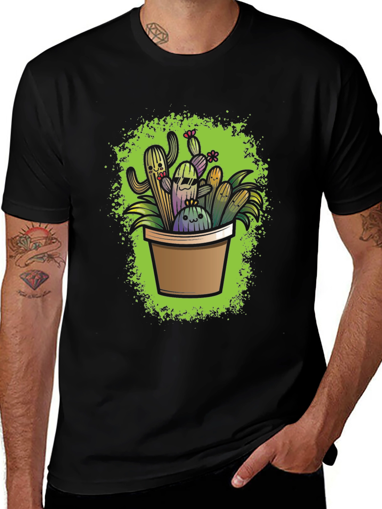 Variant 27 of Cactus Crew T-Shirt - Potted Plants Tee