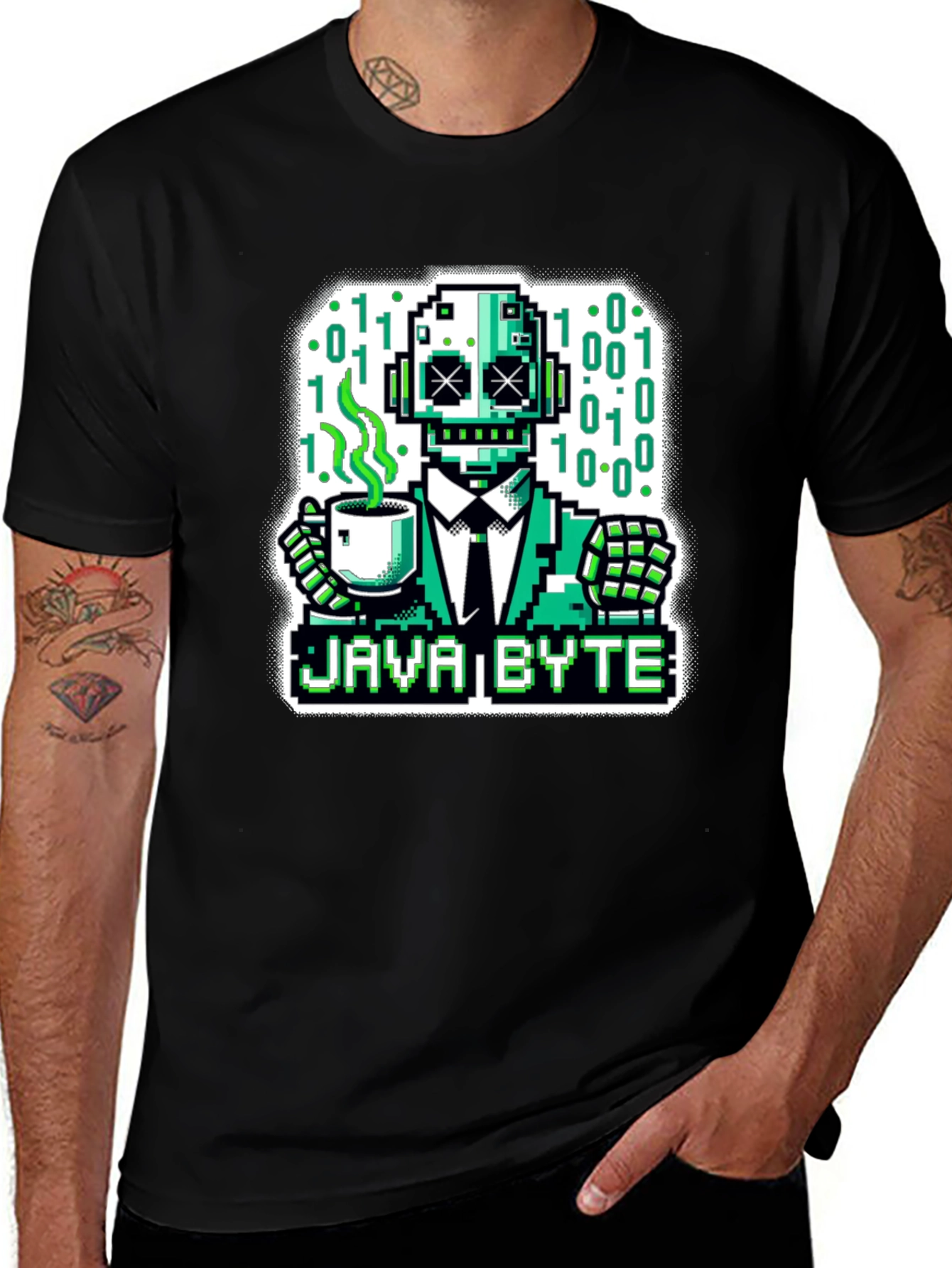 Java Byte Robot T-Shirt - Programmer Coder Gift