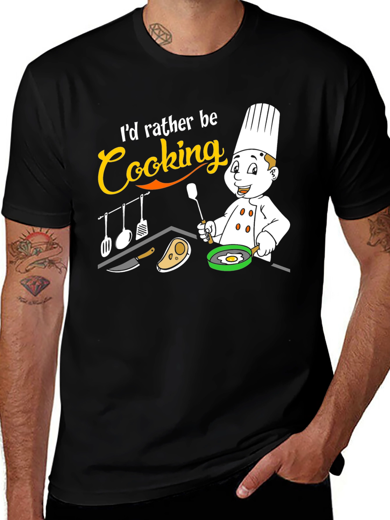 Variant 26 of I'd Rather Be Cooking T-Shirt Chef Gift
