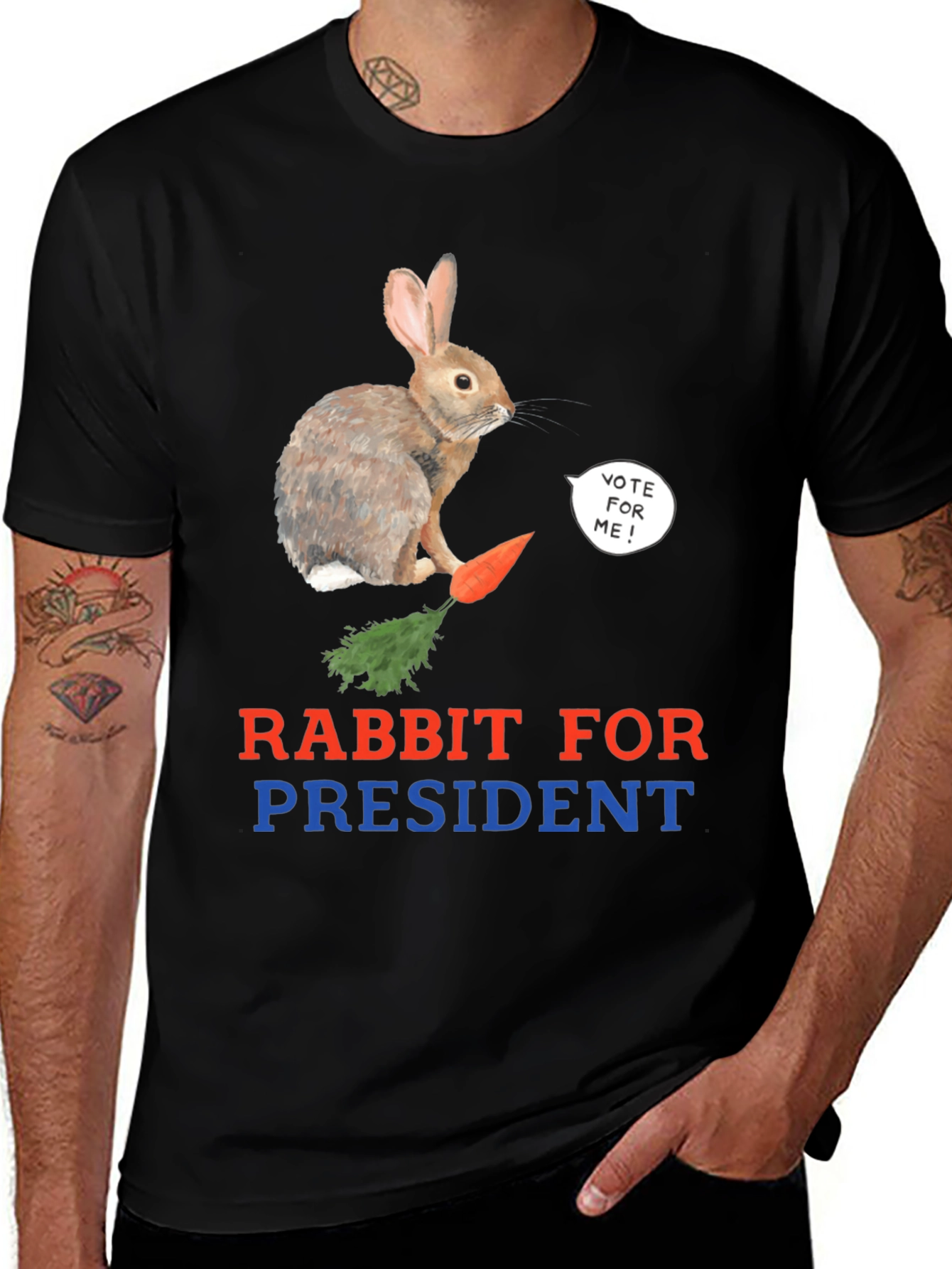 Variant 4 of Rabbit for President T-Shirt - Vote Now!