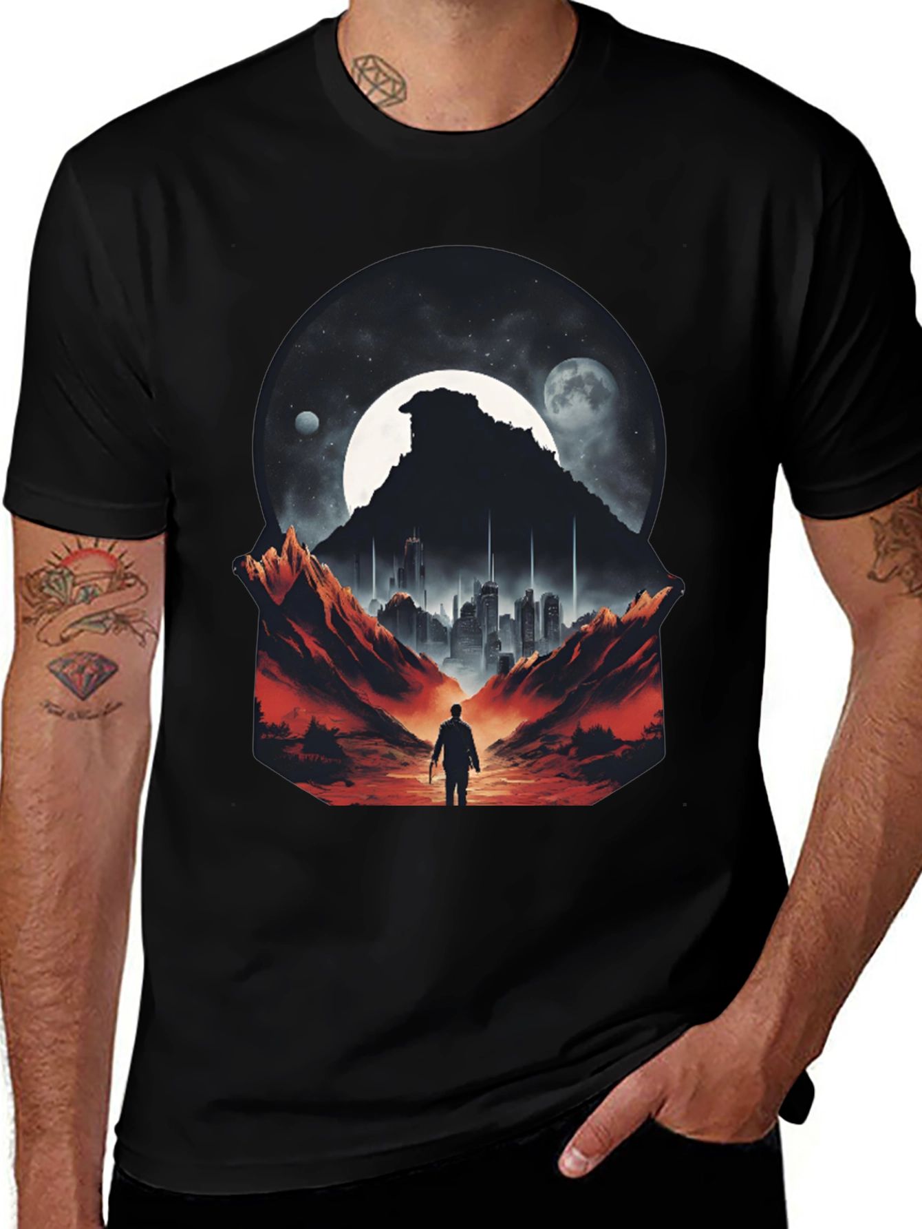 Variant 23 of Dystopian Cityscape Graphic T-Shirt