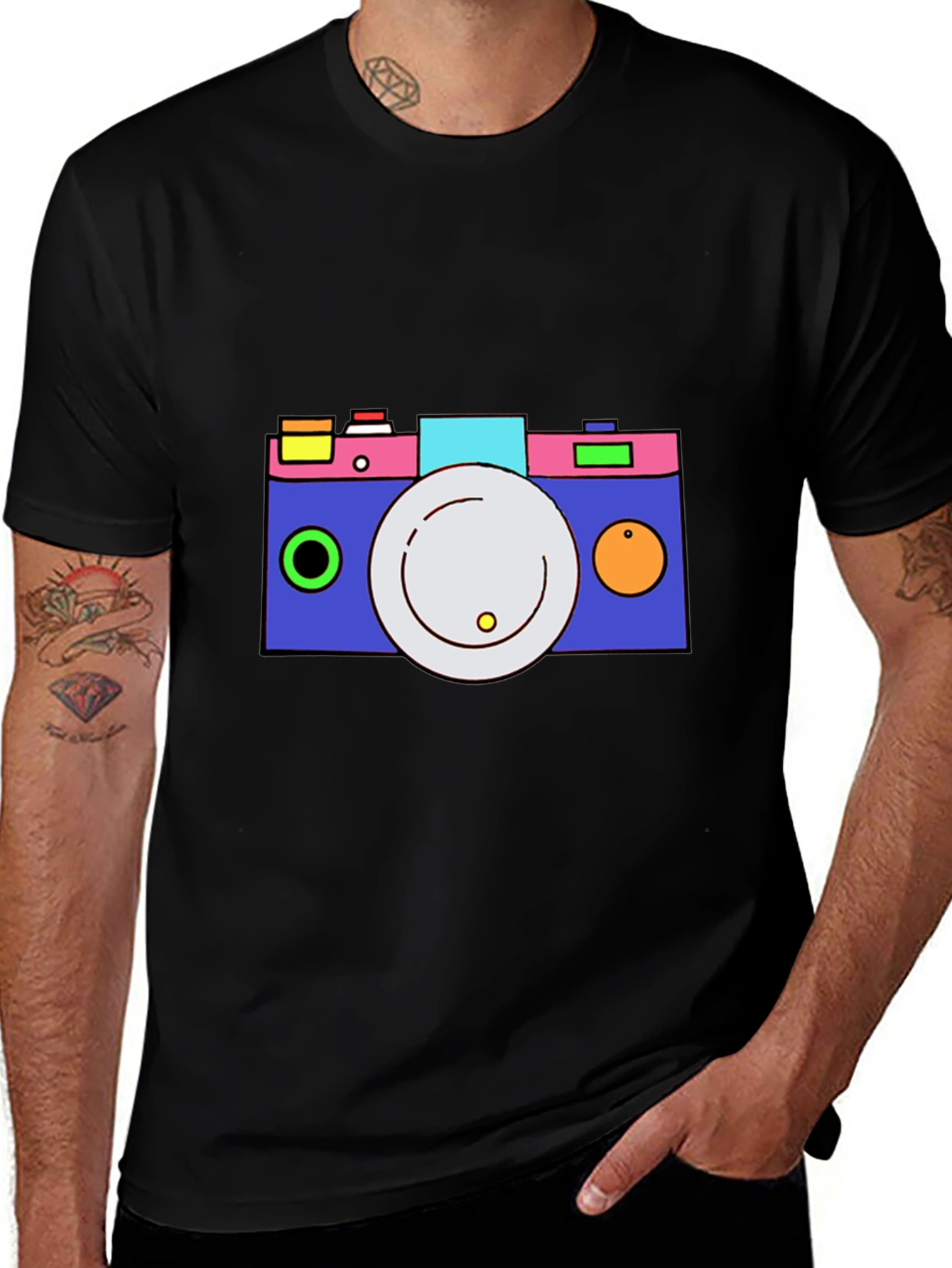 Variant 28 of Funky Camera Graphic Tee - Cool and Casual