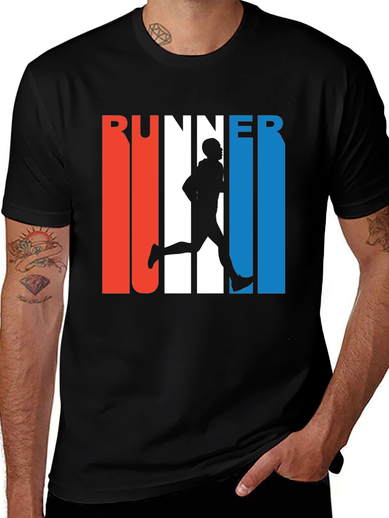 Variant 16 of Runner Graphic Tee - Cool Athlete Shirt