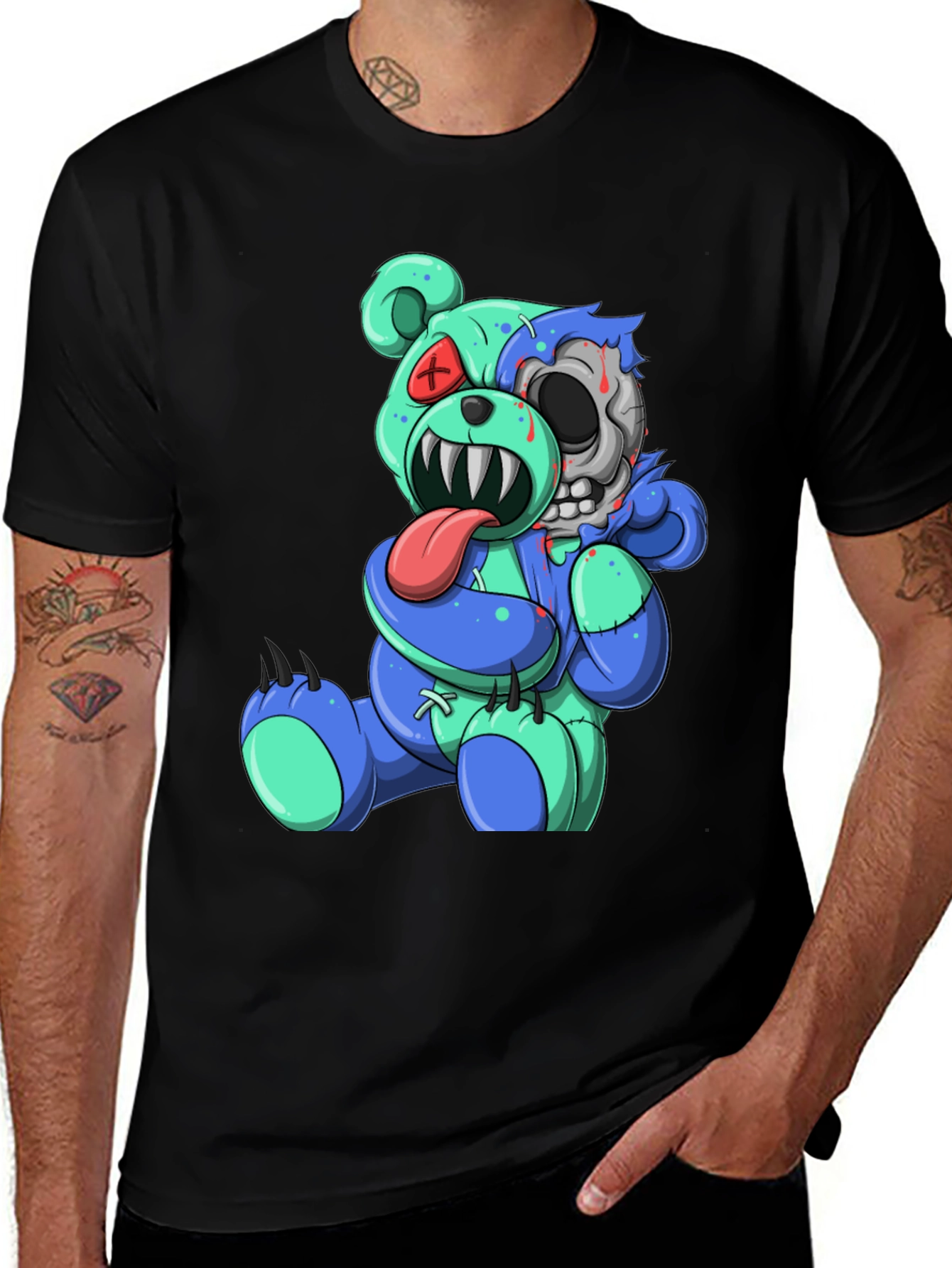 Variant 29 of Zombie Bear T-Shirt - Unique Graphic Tee