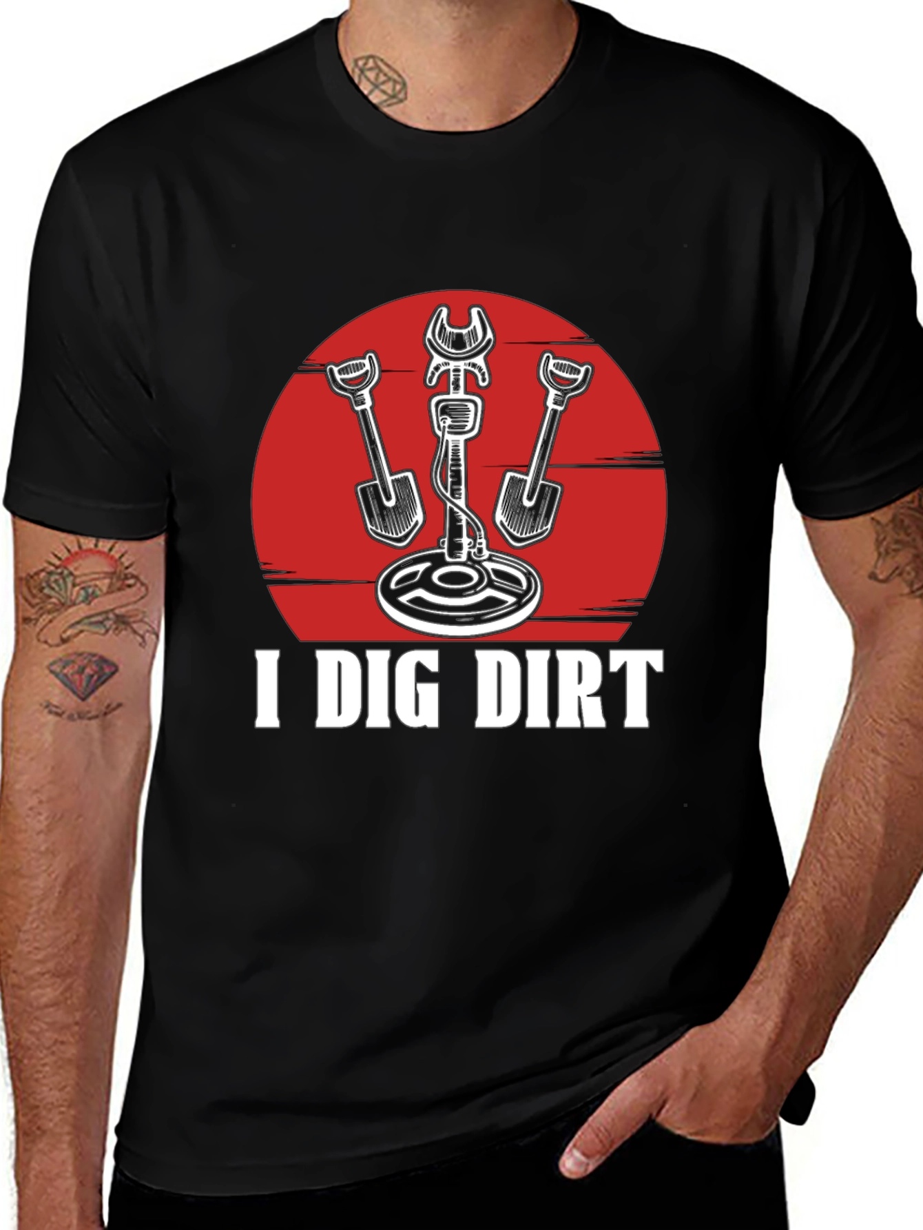 I Dig Dirt Black T-Shirt