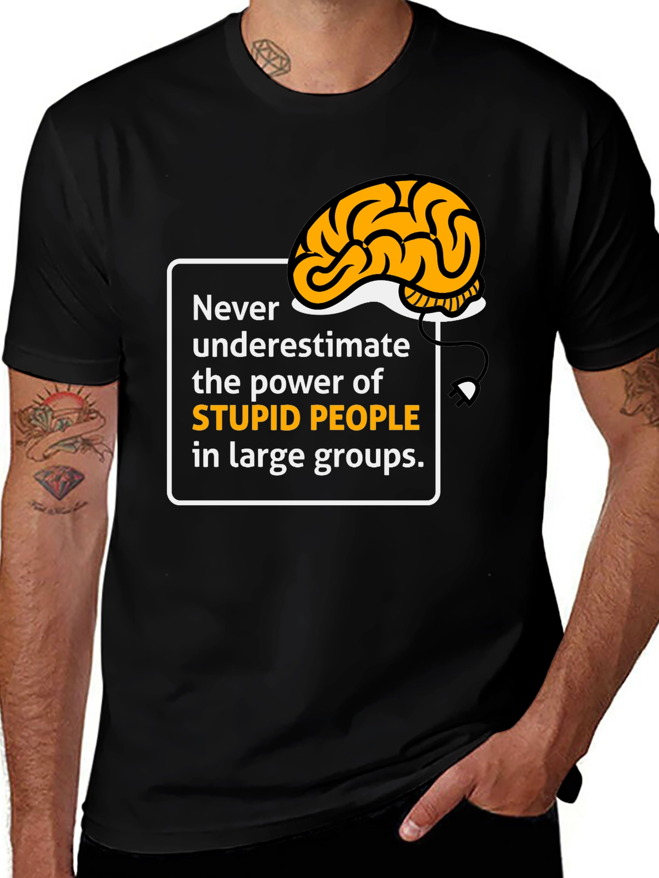 Stupid People Power T-Shirt - Funny Slogan Tee