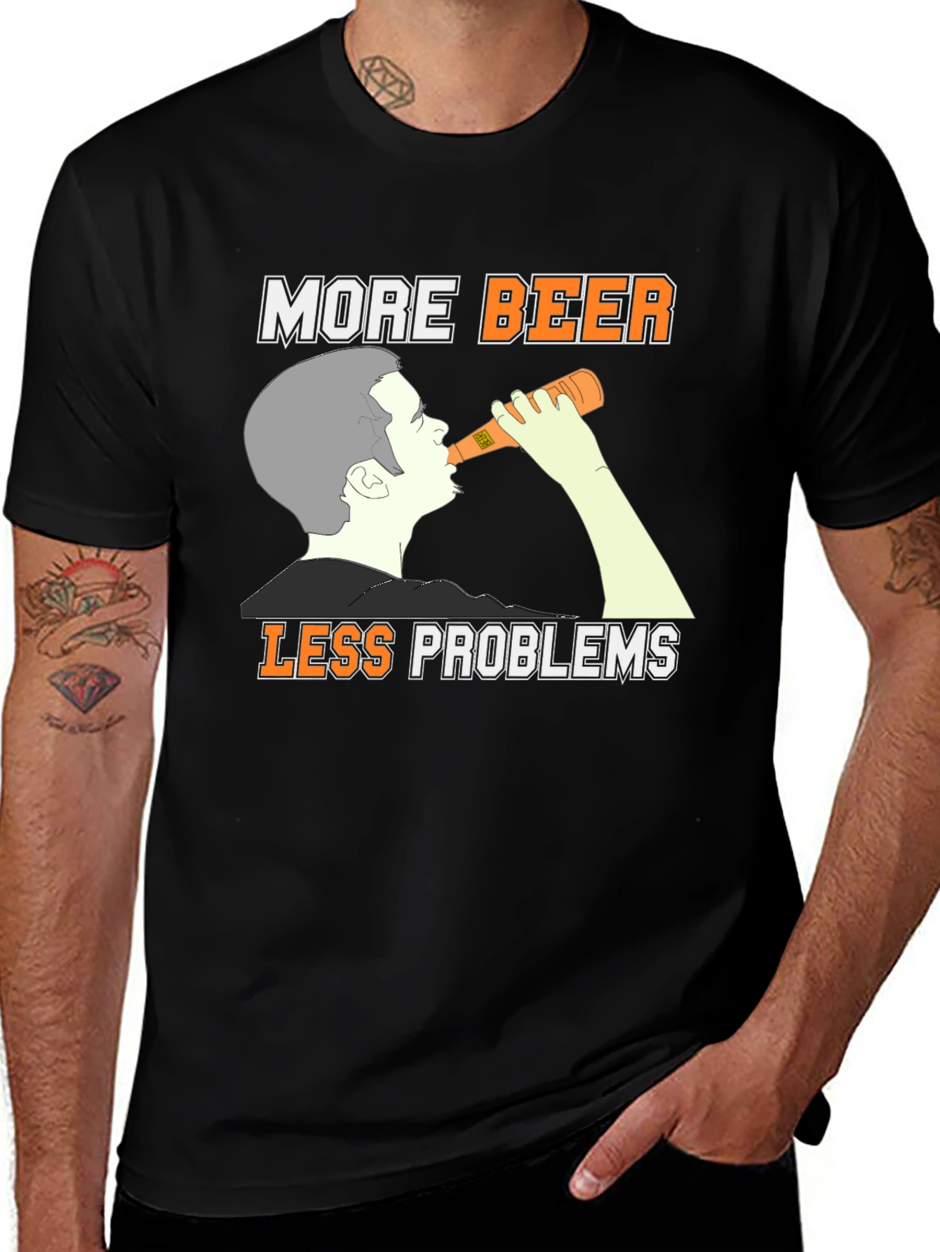 Variant 22 of More Beer Less Problems Graphic Tee