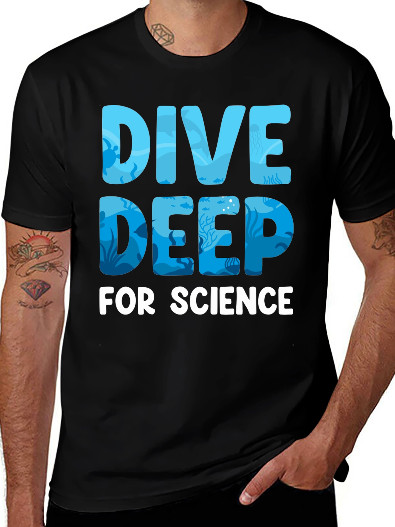 Variant 13 of Dive Deep For Science T-Shirt