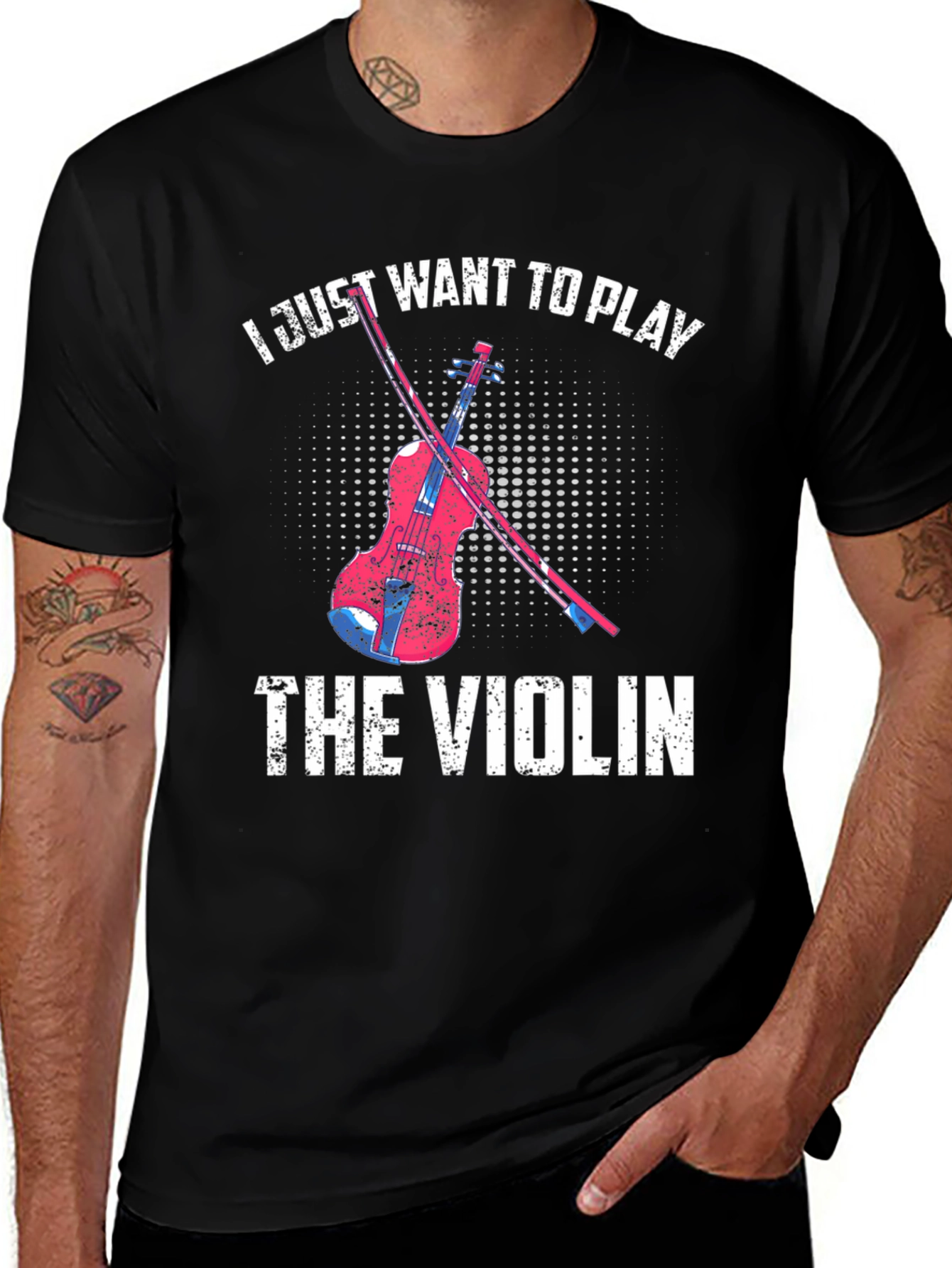 Variant 26 of I Just Want To Play The Violin T-Shirt