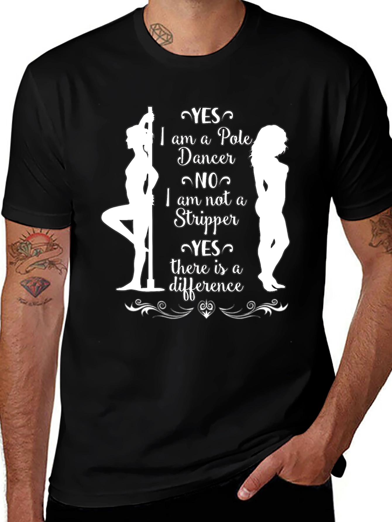 Pole Dancer T-Shirt -  Yes I am a Pole Dancer, No I am Not a Stripper
