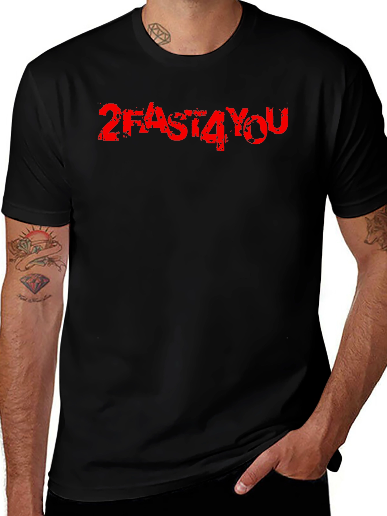 Variant 9 of 2Fast4You Graphic Black T-Shirt