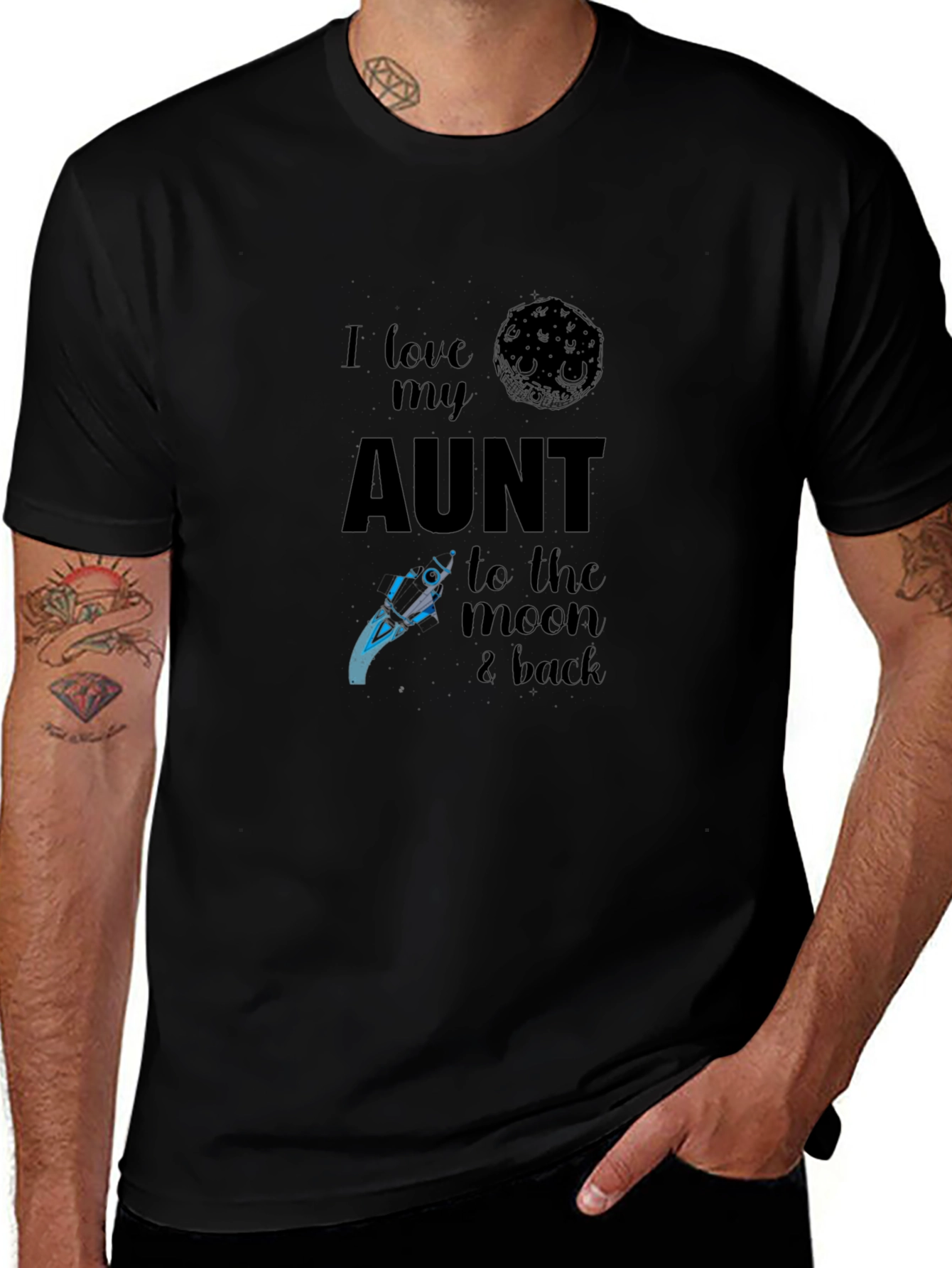 Variant 12 of I Love My Aunt To The Moon And Back Graphic T-Shirt