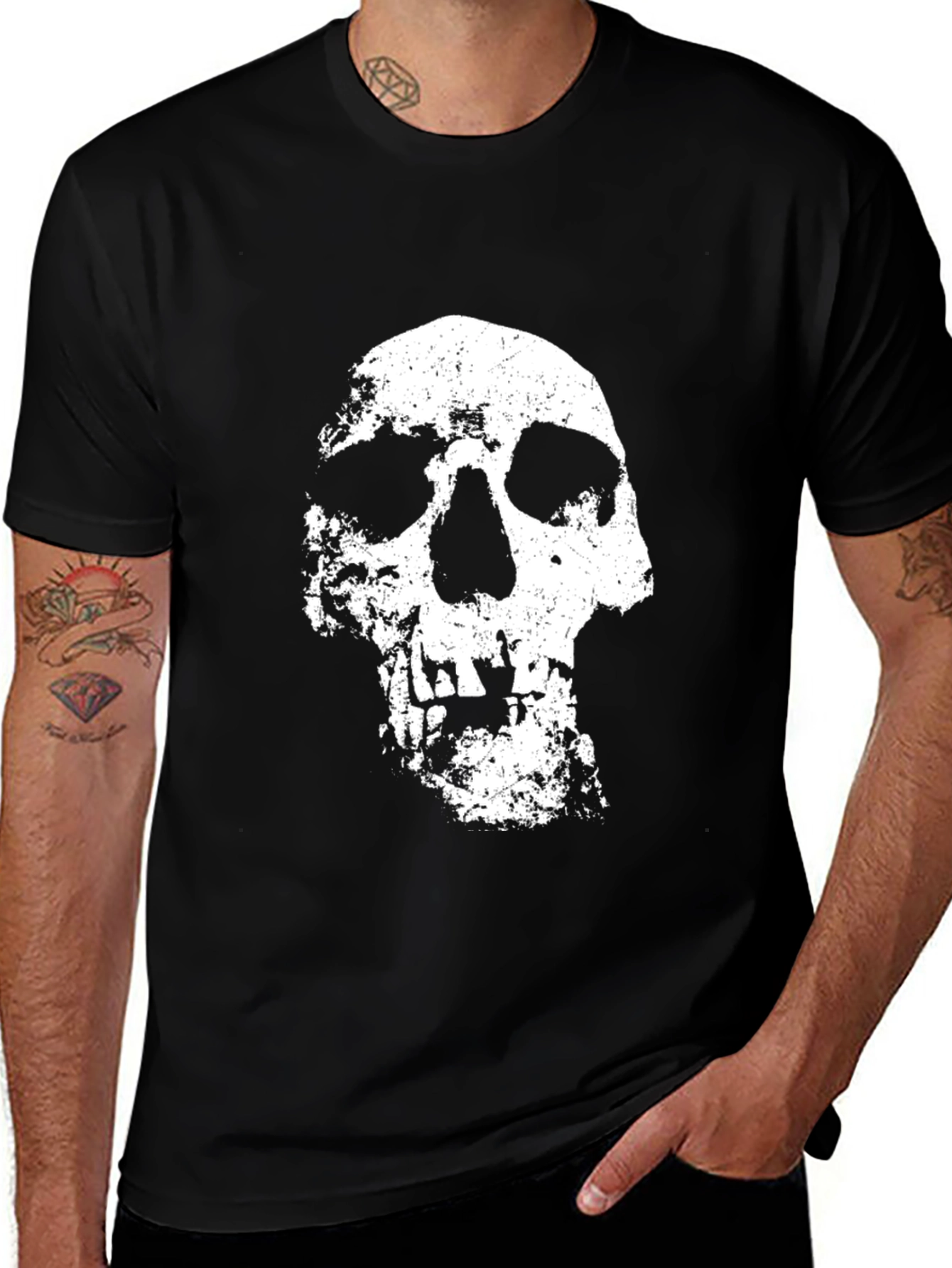 Variant 9 of Skull Graphic Black T-Shirt