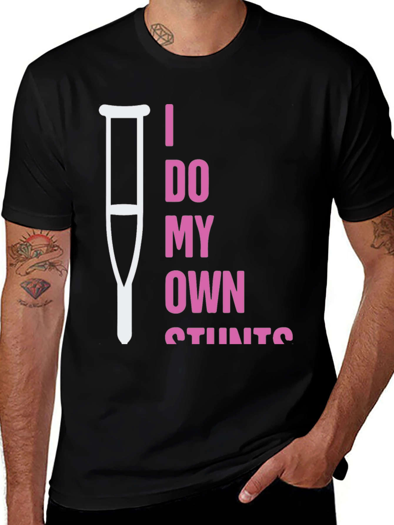 Variant 21 of I Do My Own Stunts Humor T-Shirt