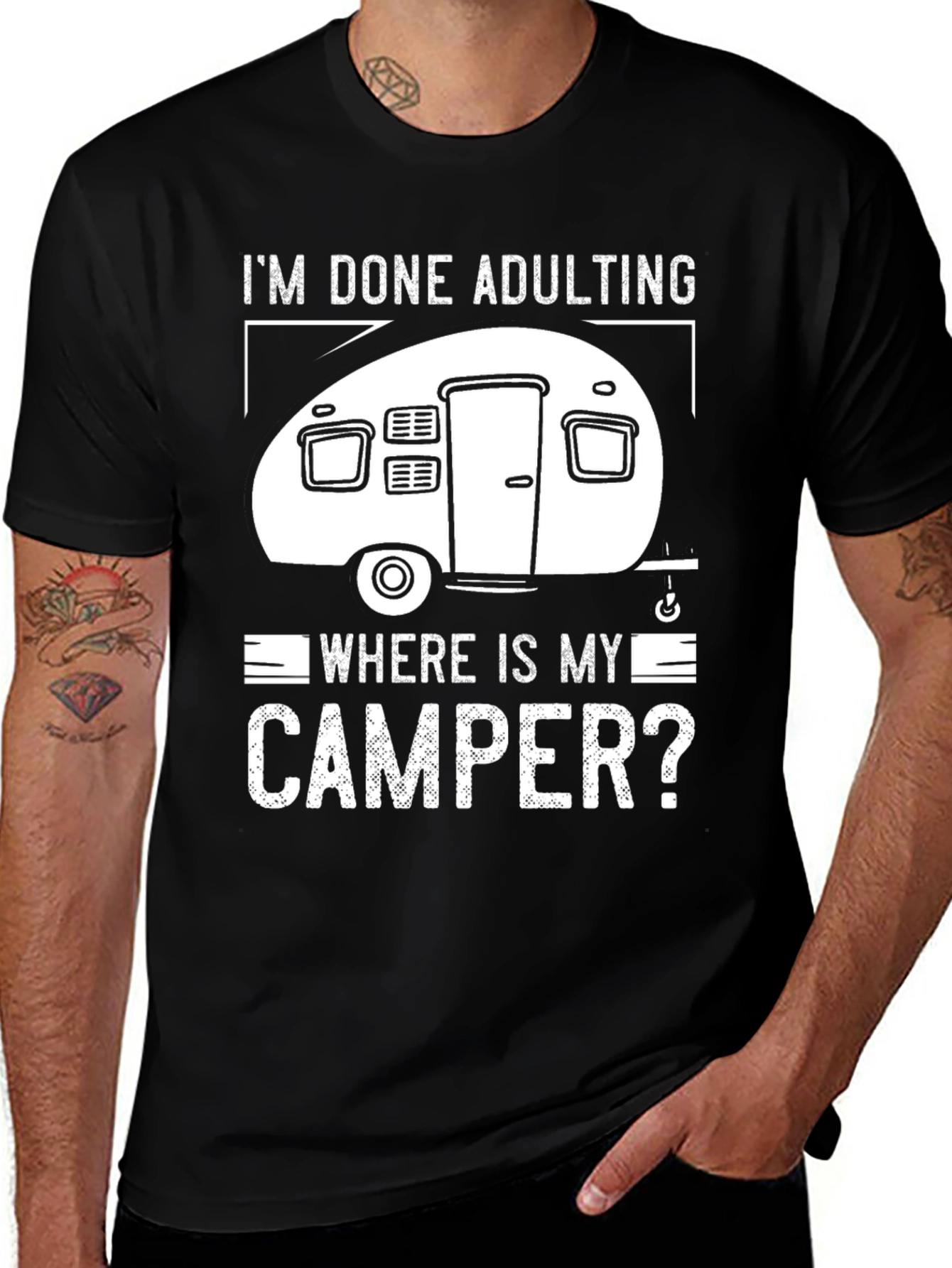 Variant 17 of I'm Done Adulting Camper T-Shirt
