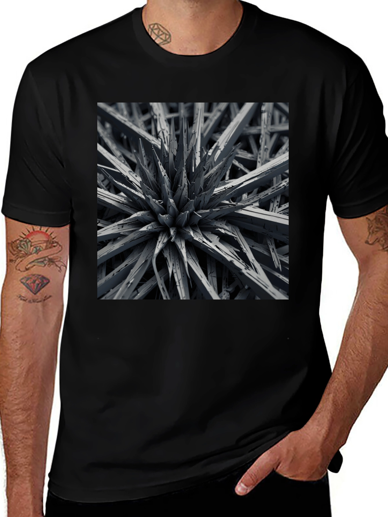 Variant 3 of Abstract Geometric Graphic T-Shirt