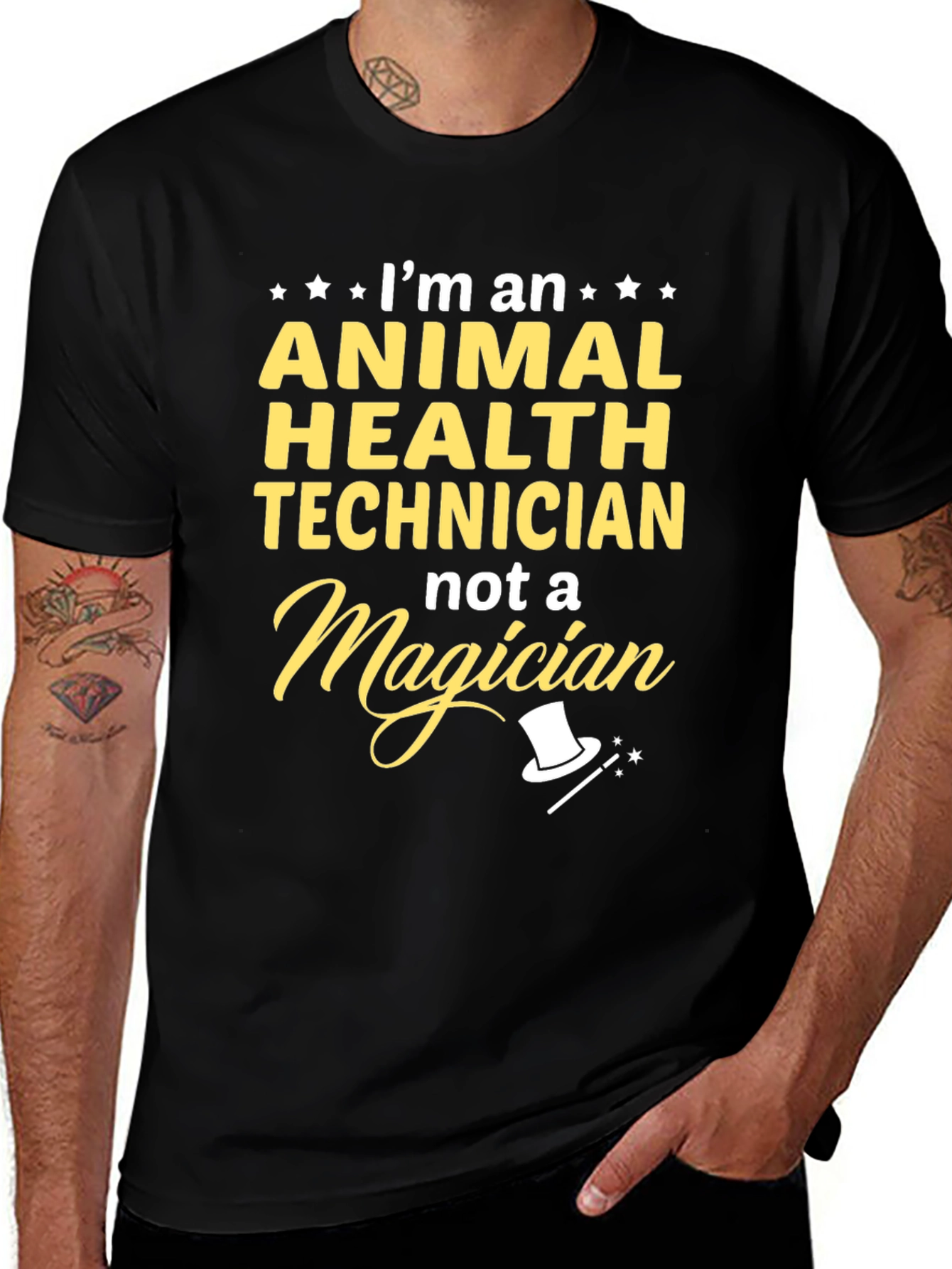 Variant 20 of Animal Health Technician T-Shirt - Not a Magician!