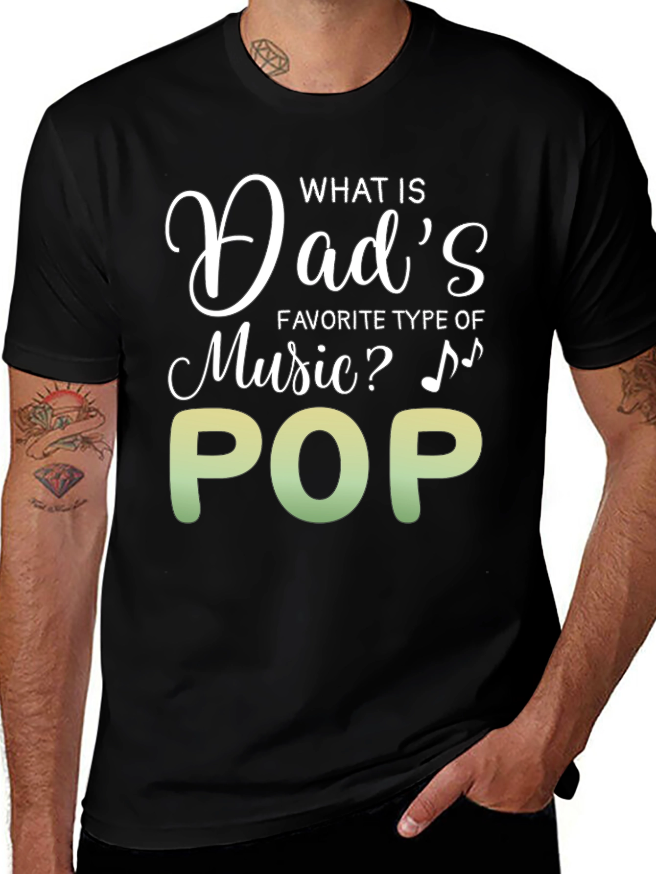 Variant 12 of Dad's Favorite Music T-Shirt - Pop Music Tee