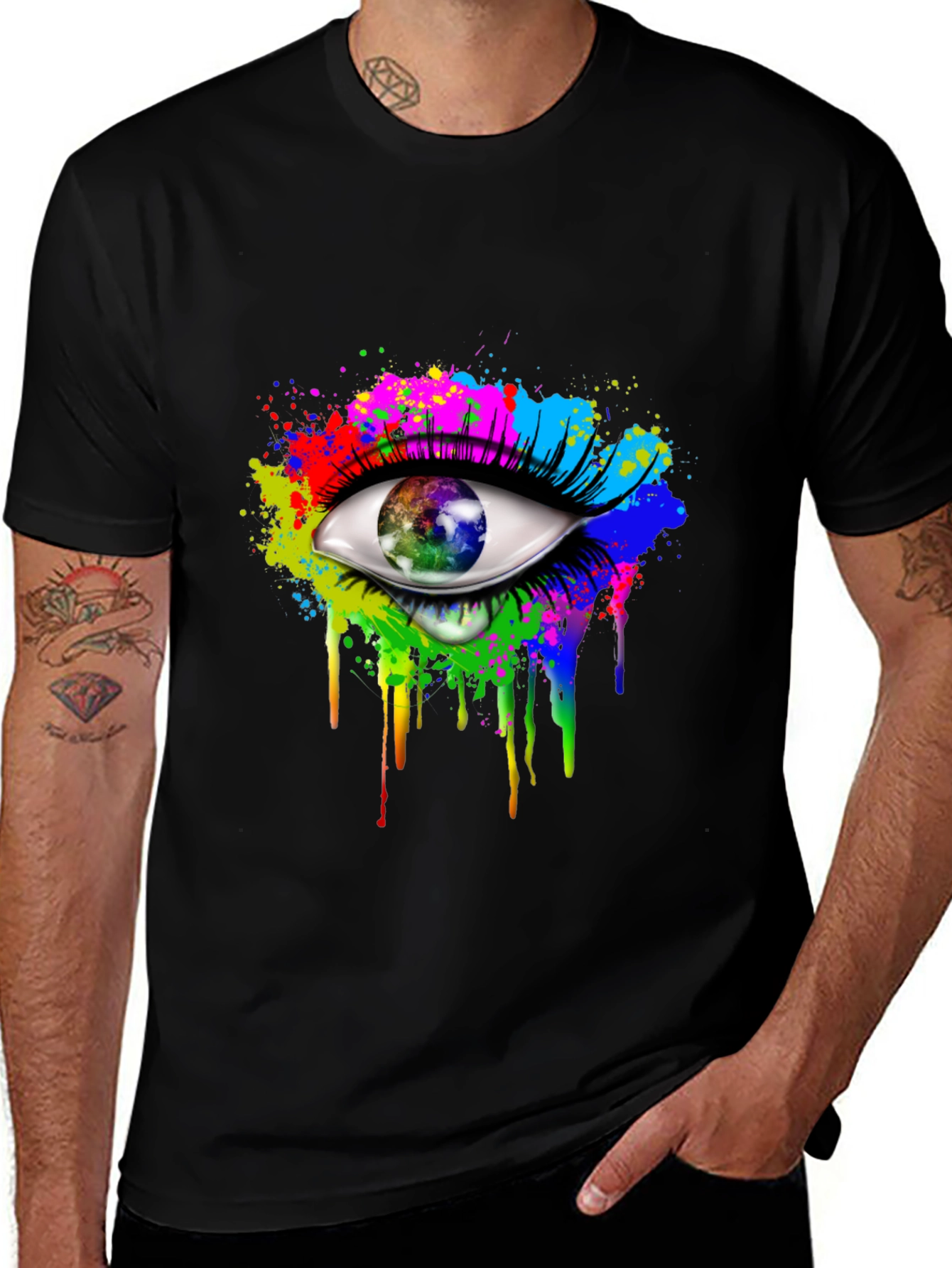 Variant 29 of Eye See Colors Graphic Tee - Artistic Expression