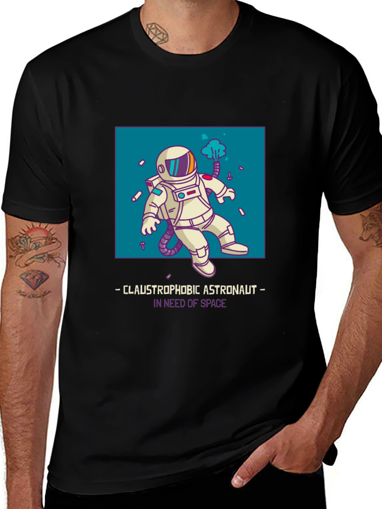 Variant 2 of Claustrophobic Astronaut Graphic T-Shirt