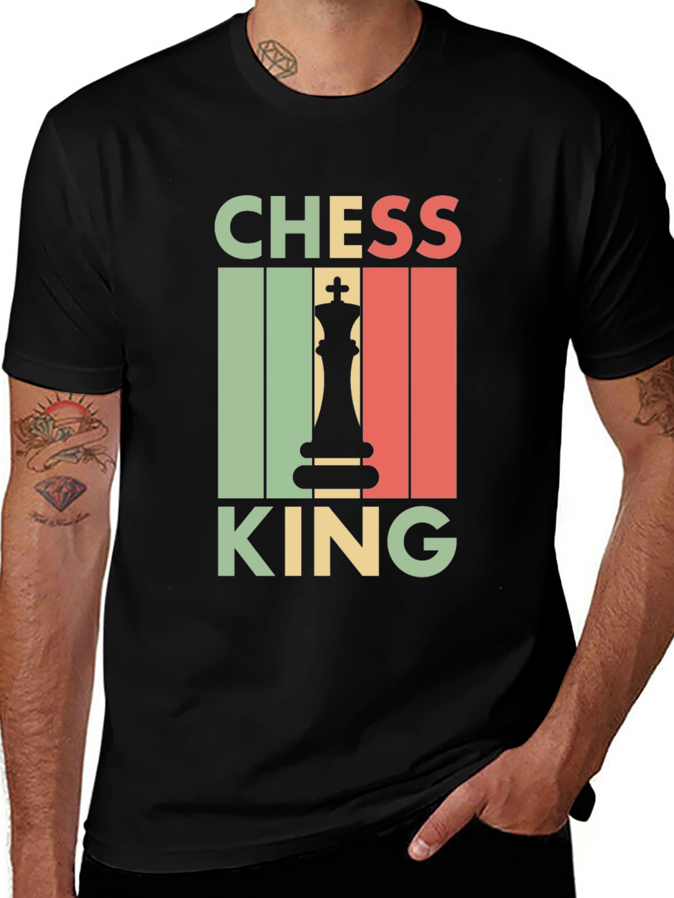 Variant 3 of Chess King Graphic T-Shirt - Retro Style Men's Tee