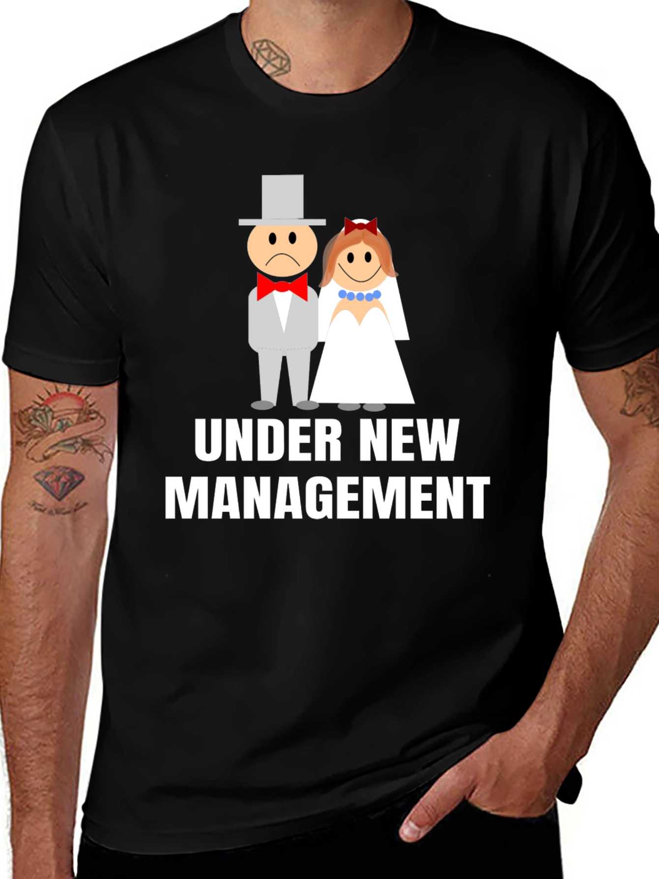 Variant 24 of Under New Management Wedding Humor Tee