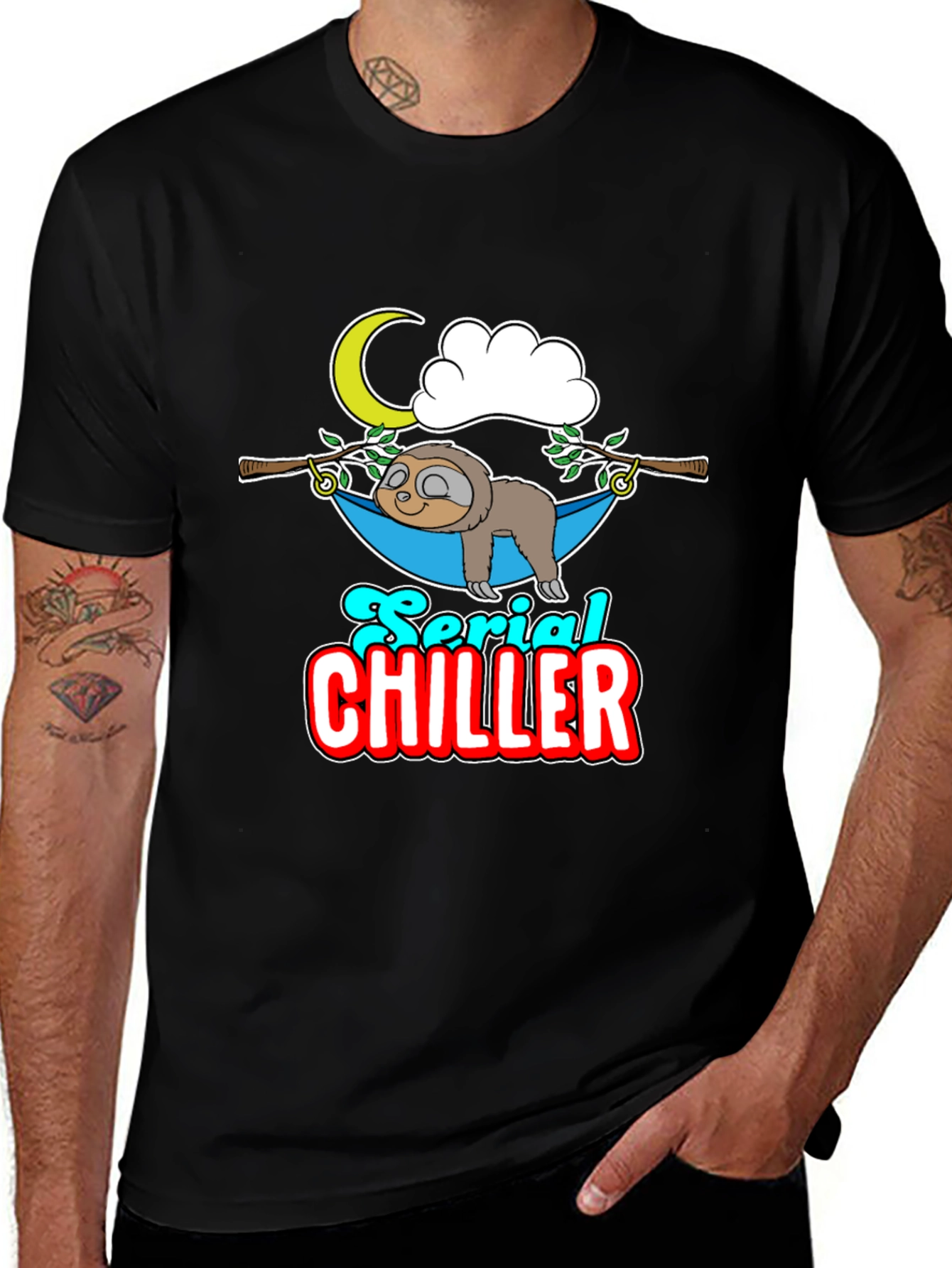 Variant 14 of Serial Chiller Sloth Graphic T-Shirt