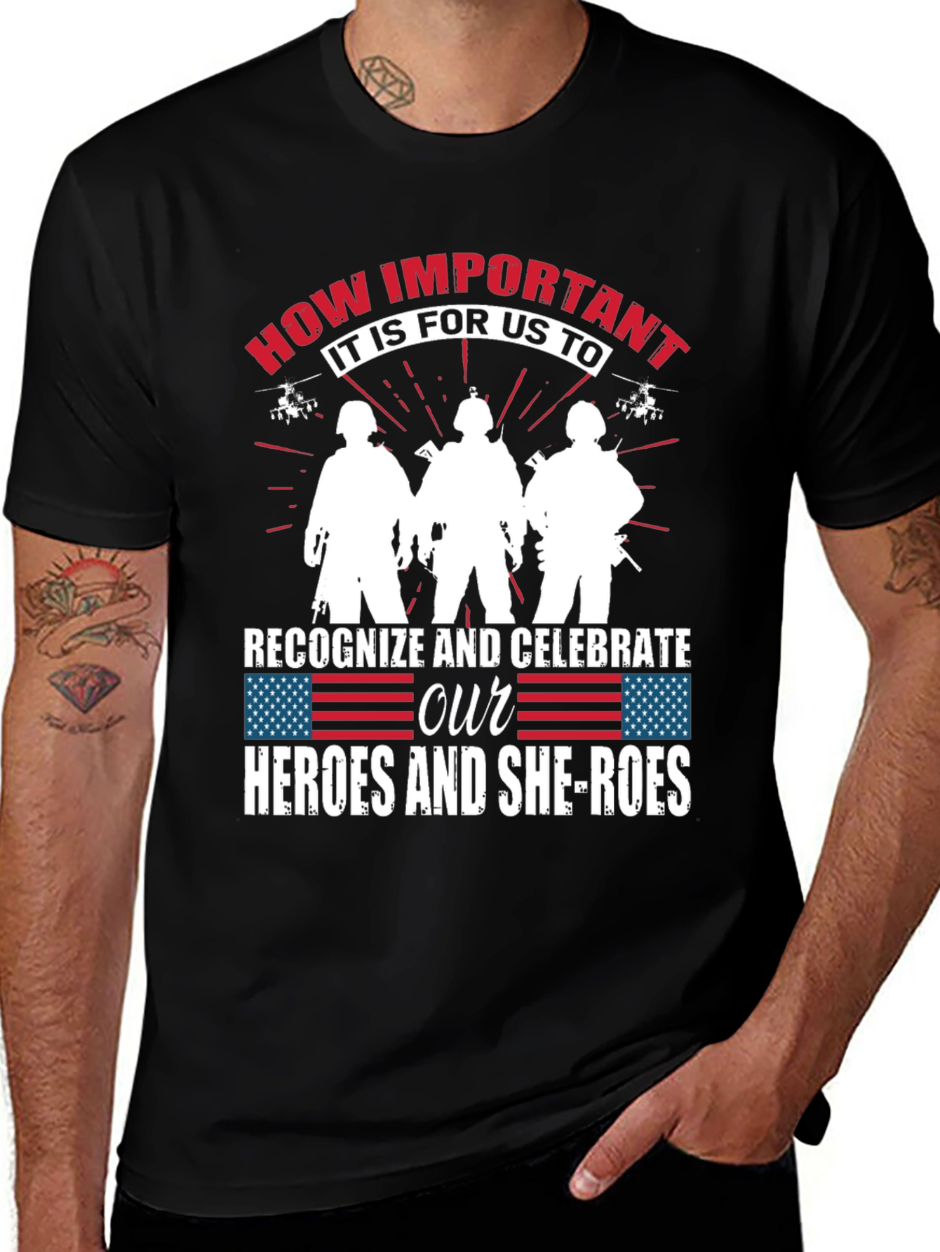 Heroes and She-Roes T-Shirt - Patriotic Design