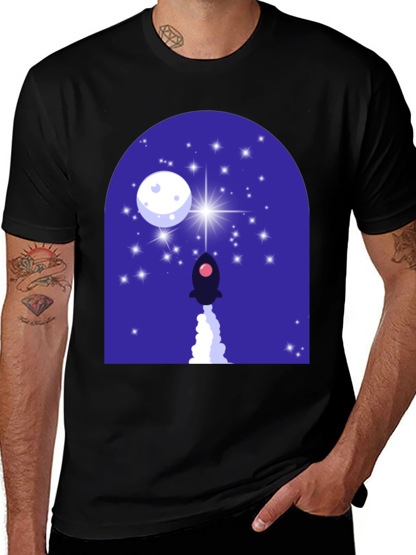 Variant 23 of Rocket Launch Graphic T-Shirt