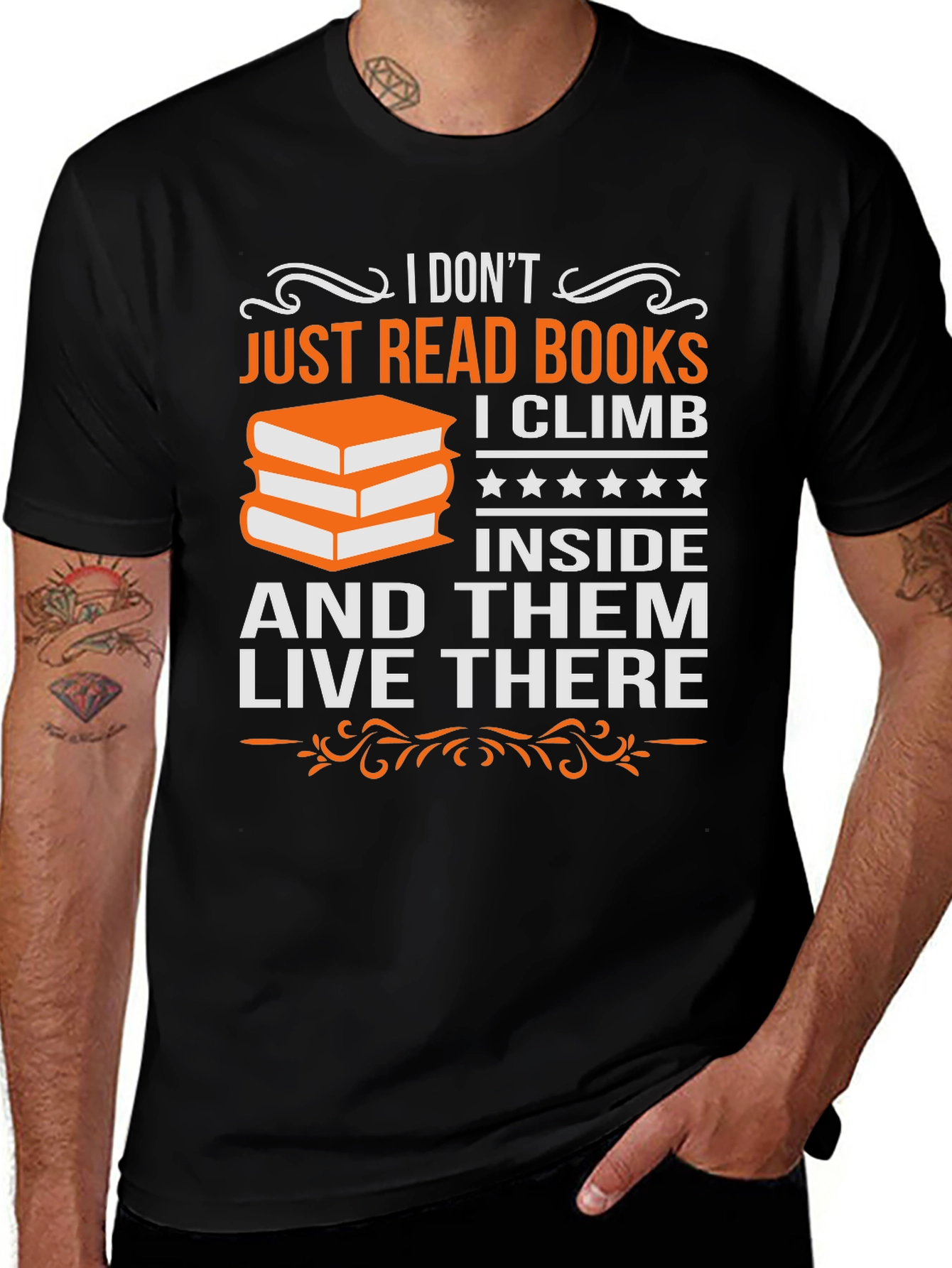 Variant 12 of Book Lover T-Shirt: Climb Inside and Live There