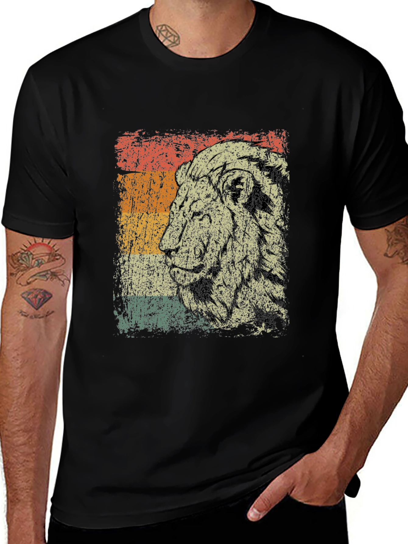 Variant 29 of Vintage Lion Graphic T-Shirt - Retro Style