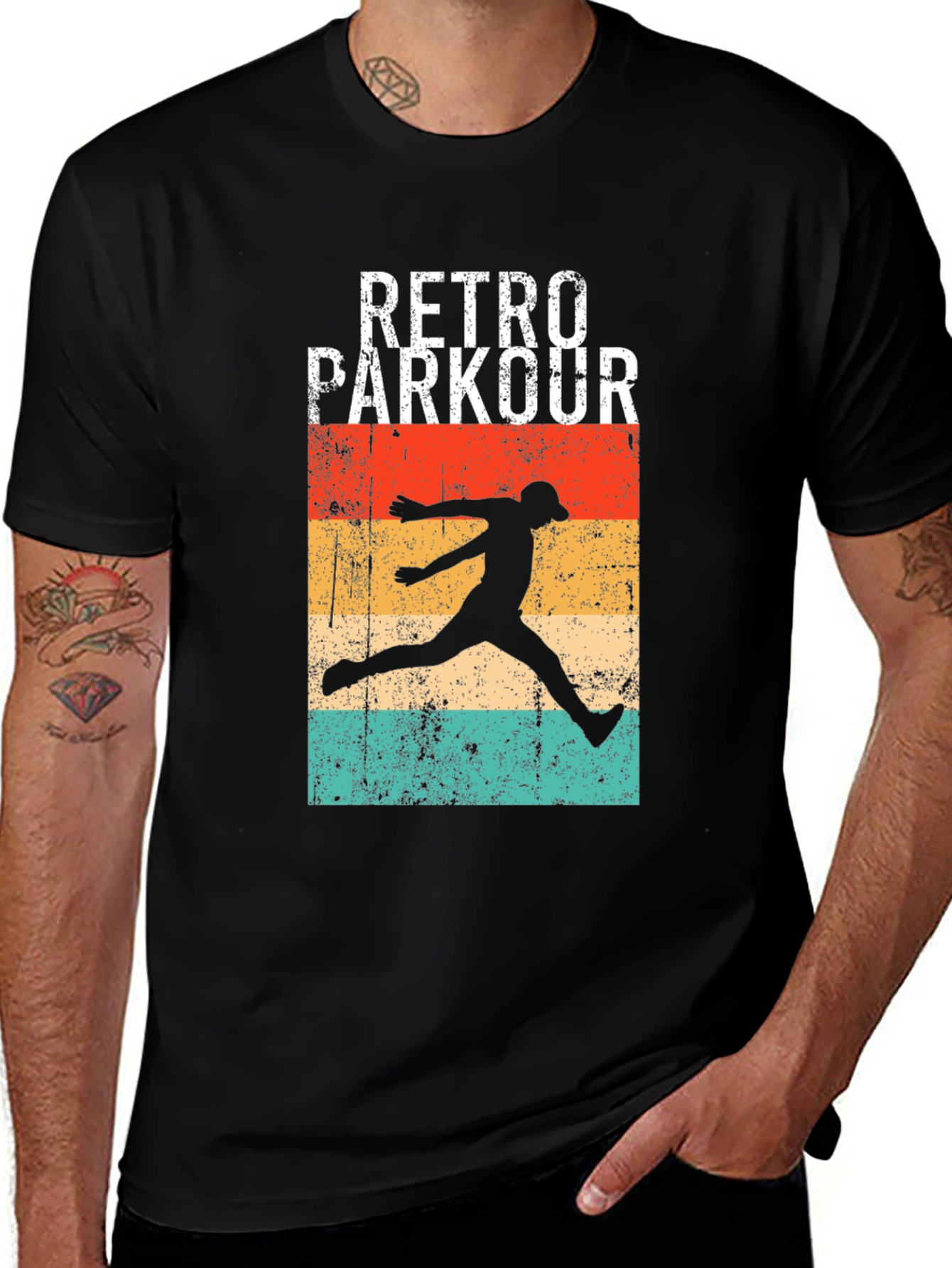 Variant 20 of Retro Parkour T-Shirt - Vintage Style Athletic Tee