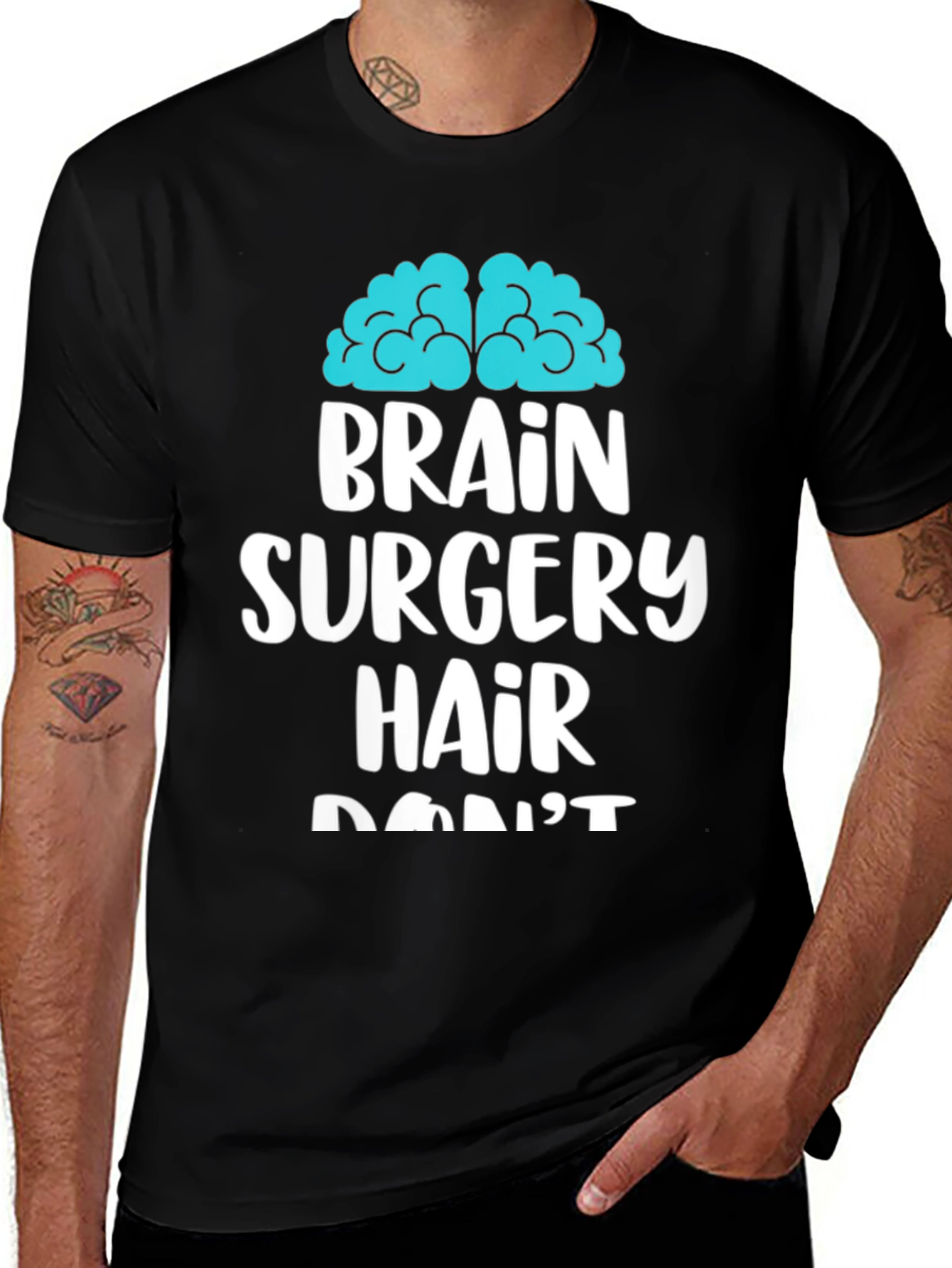 Variant 8 of Brain Surgery Hair, Don't Care T-Shirt