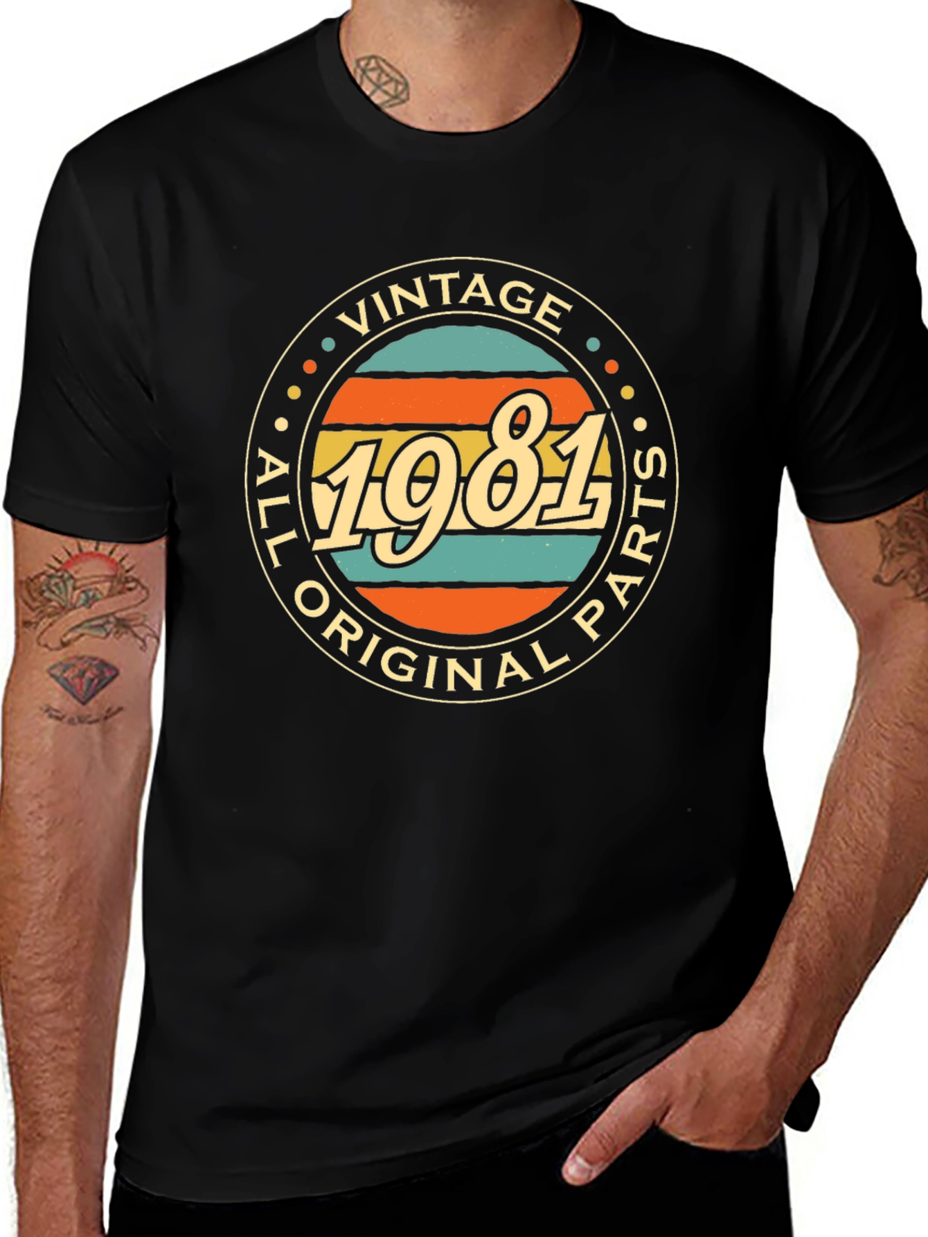 Variant 25 of Vintage 1981 All Original Parts T-Shirt