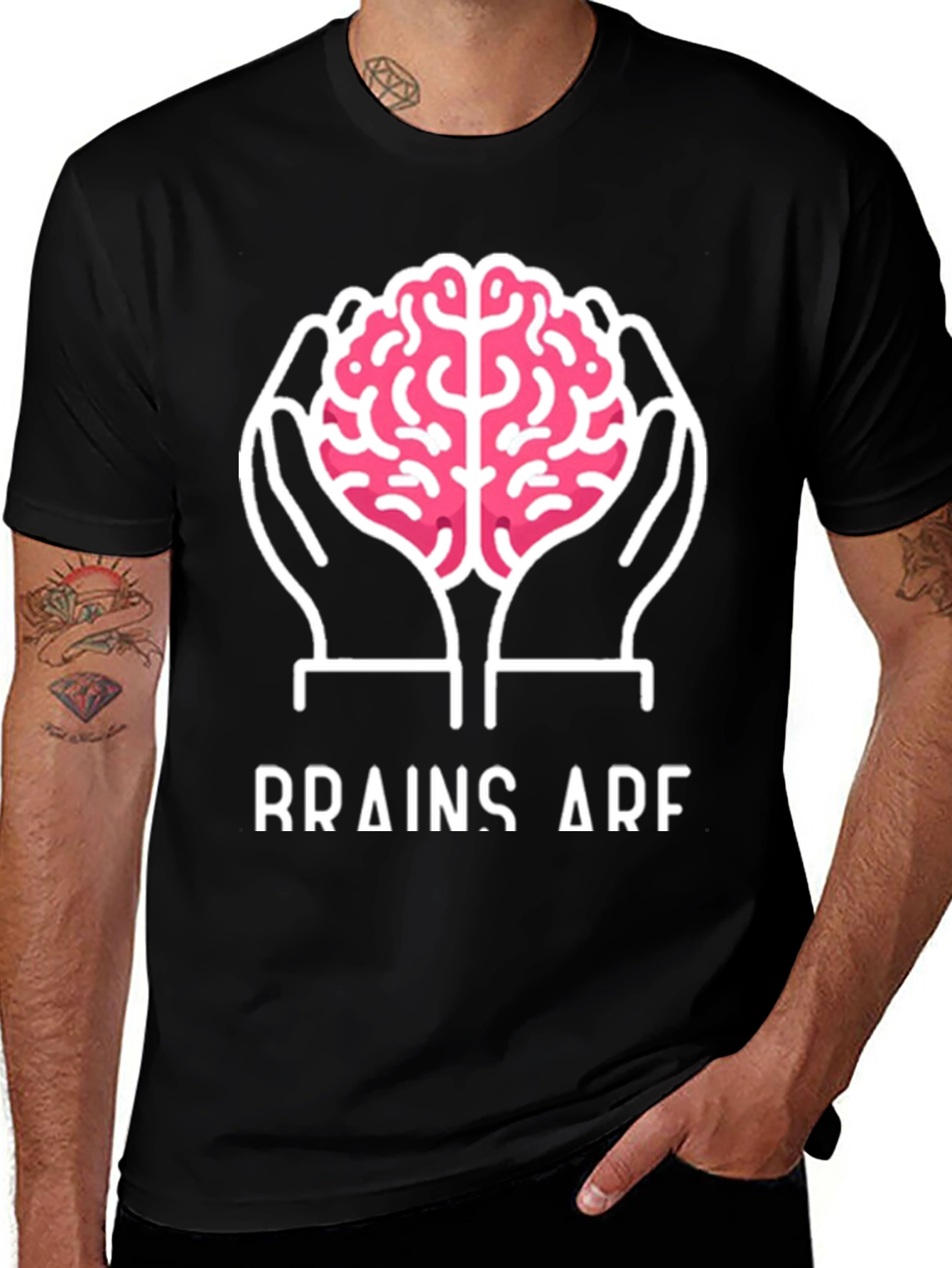 Variant 26 of Brainy Tee: Hold Brains! Cool Graphic T-Shirt