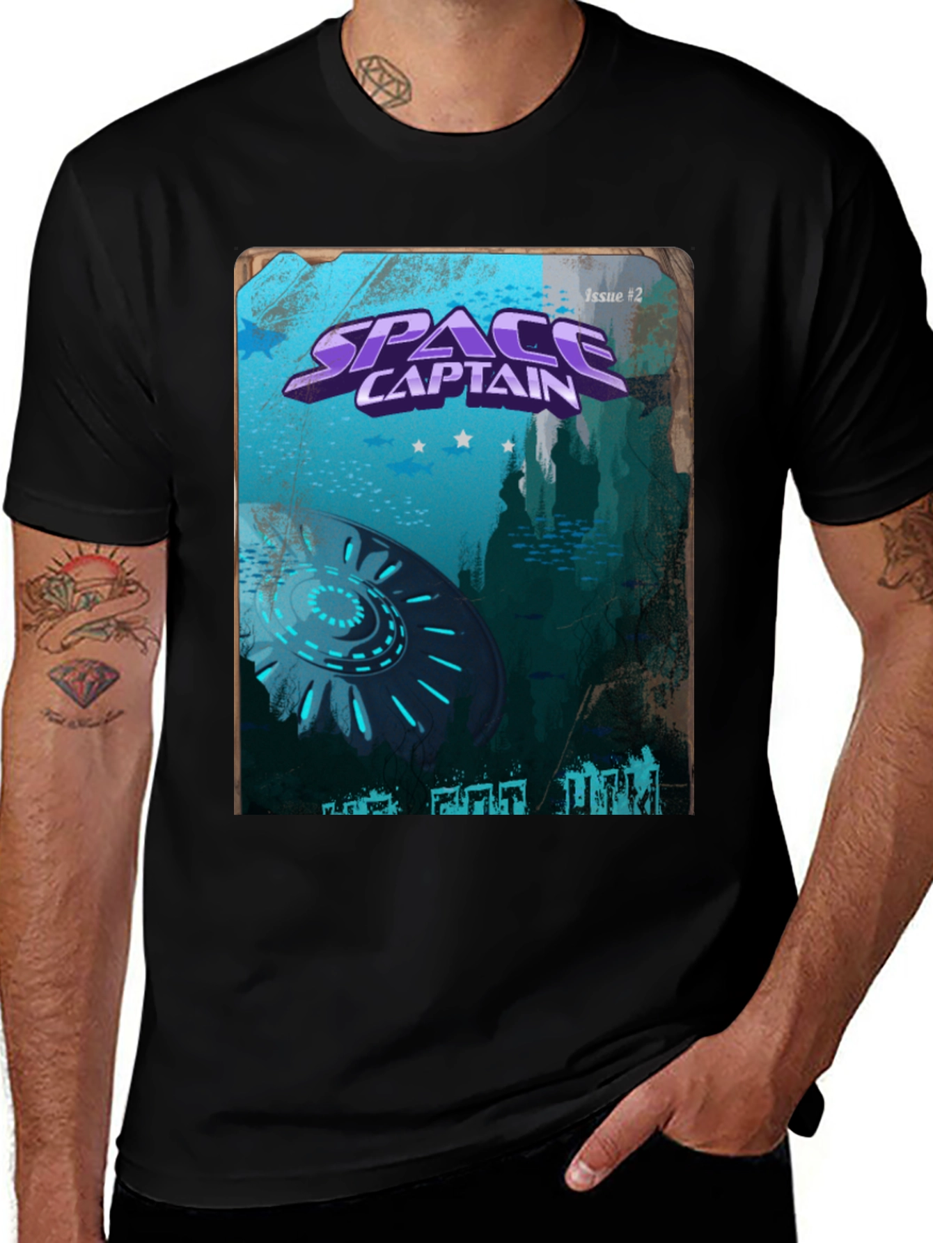 Variant 23 of Space Captain Graphic Novel T-Shirt