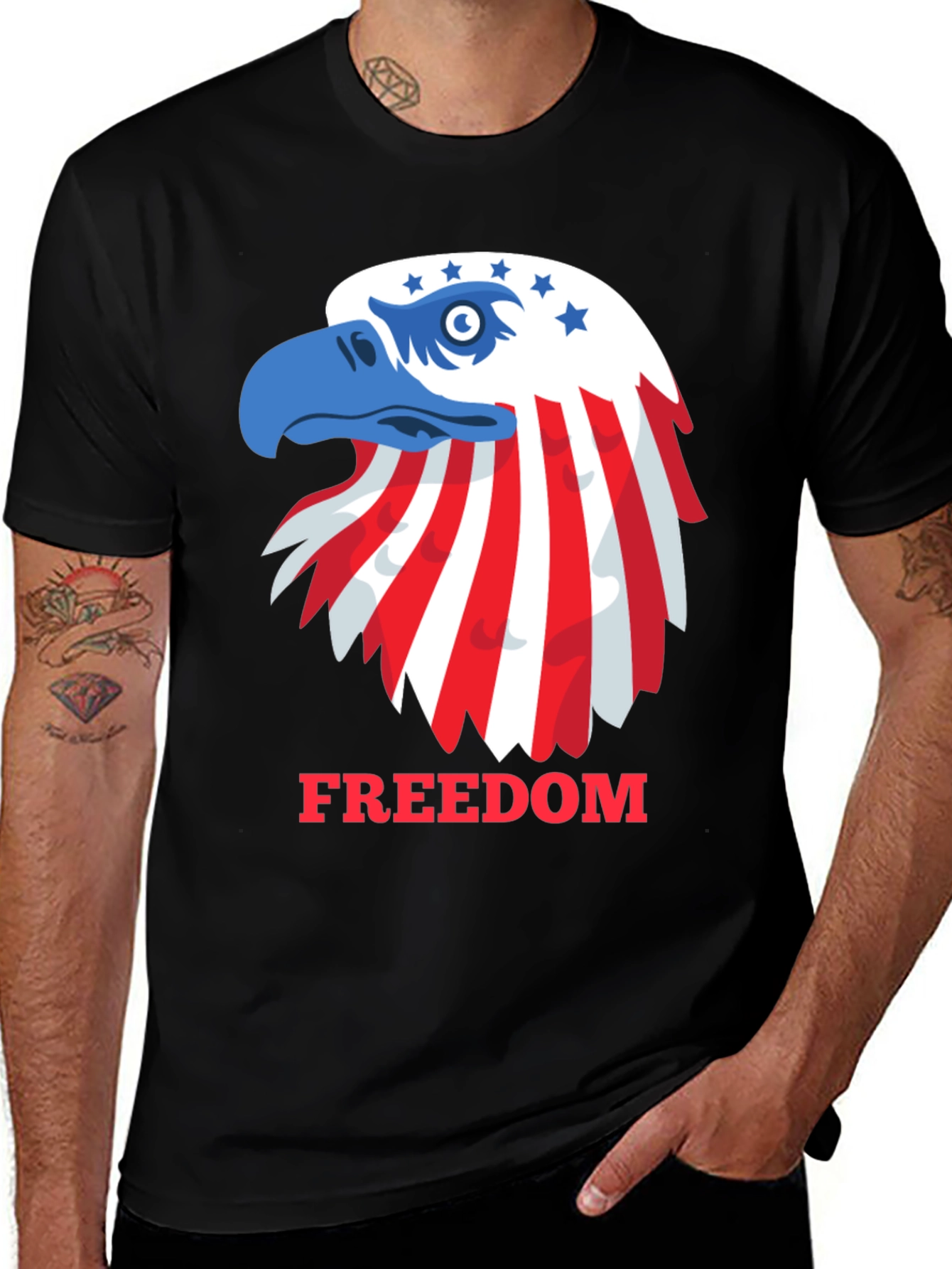 Variant 9 of Patriotic Eagle Freedom T-Shirt - USA Pride