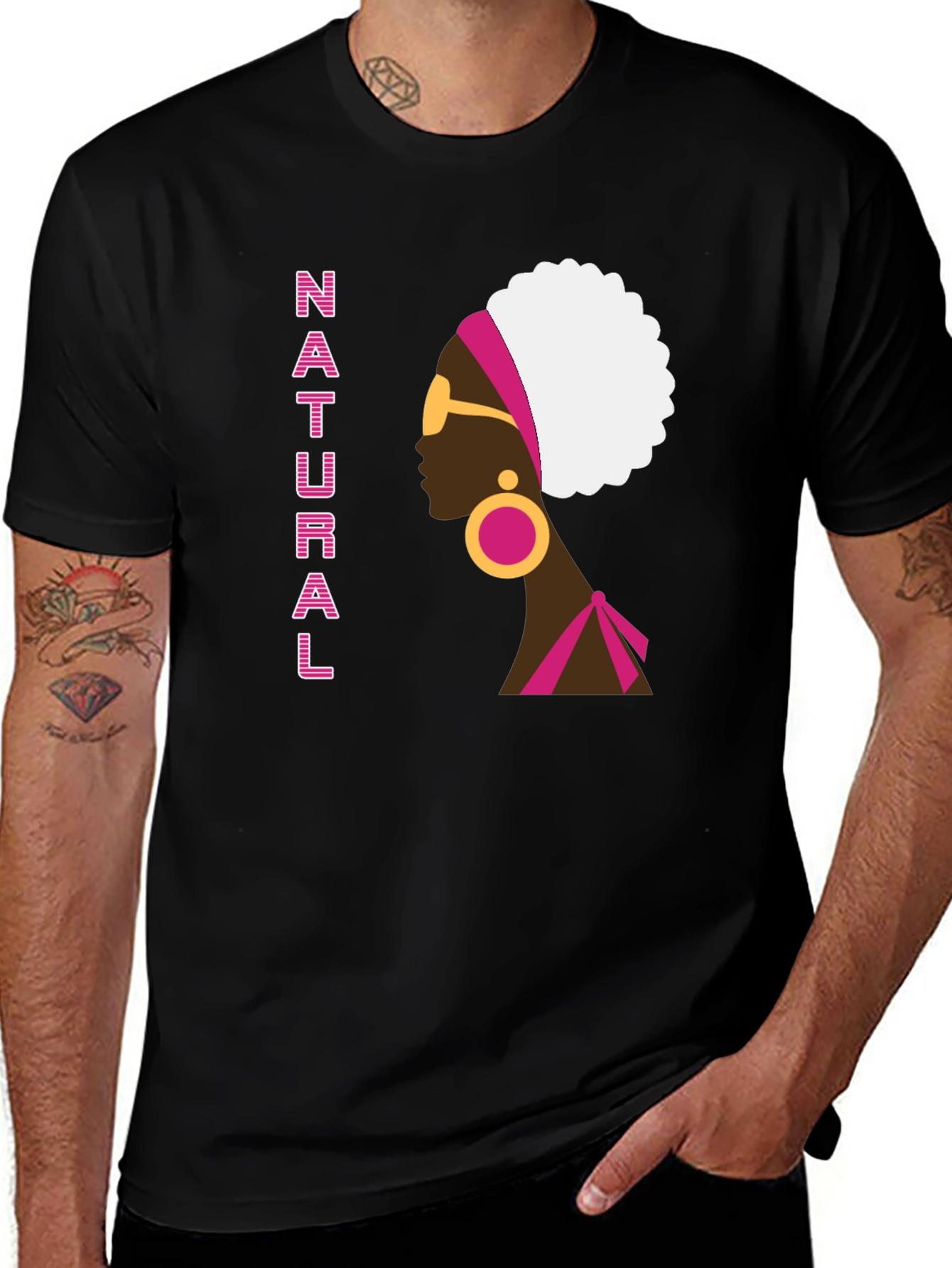 Variant 24 of Natural Afro Black T-Shirt for Women