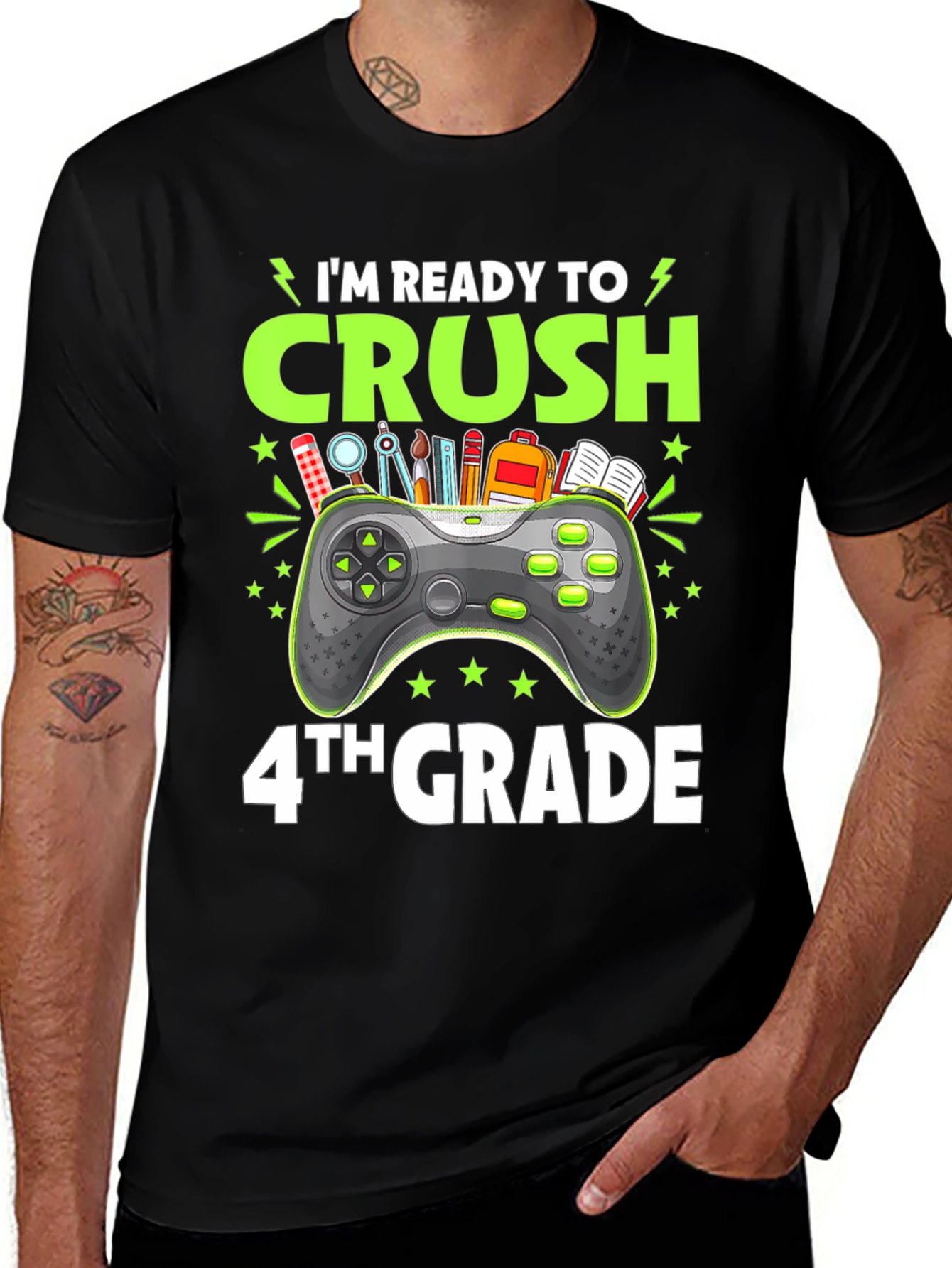I'm Ready to Crush 4th Grade Gamer T-Shirt