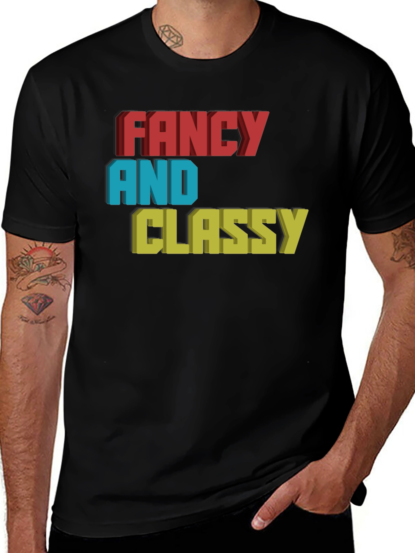 Variant 30 of Fancy & Classy 3D Graphic Tee - Stylish Design