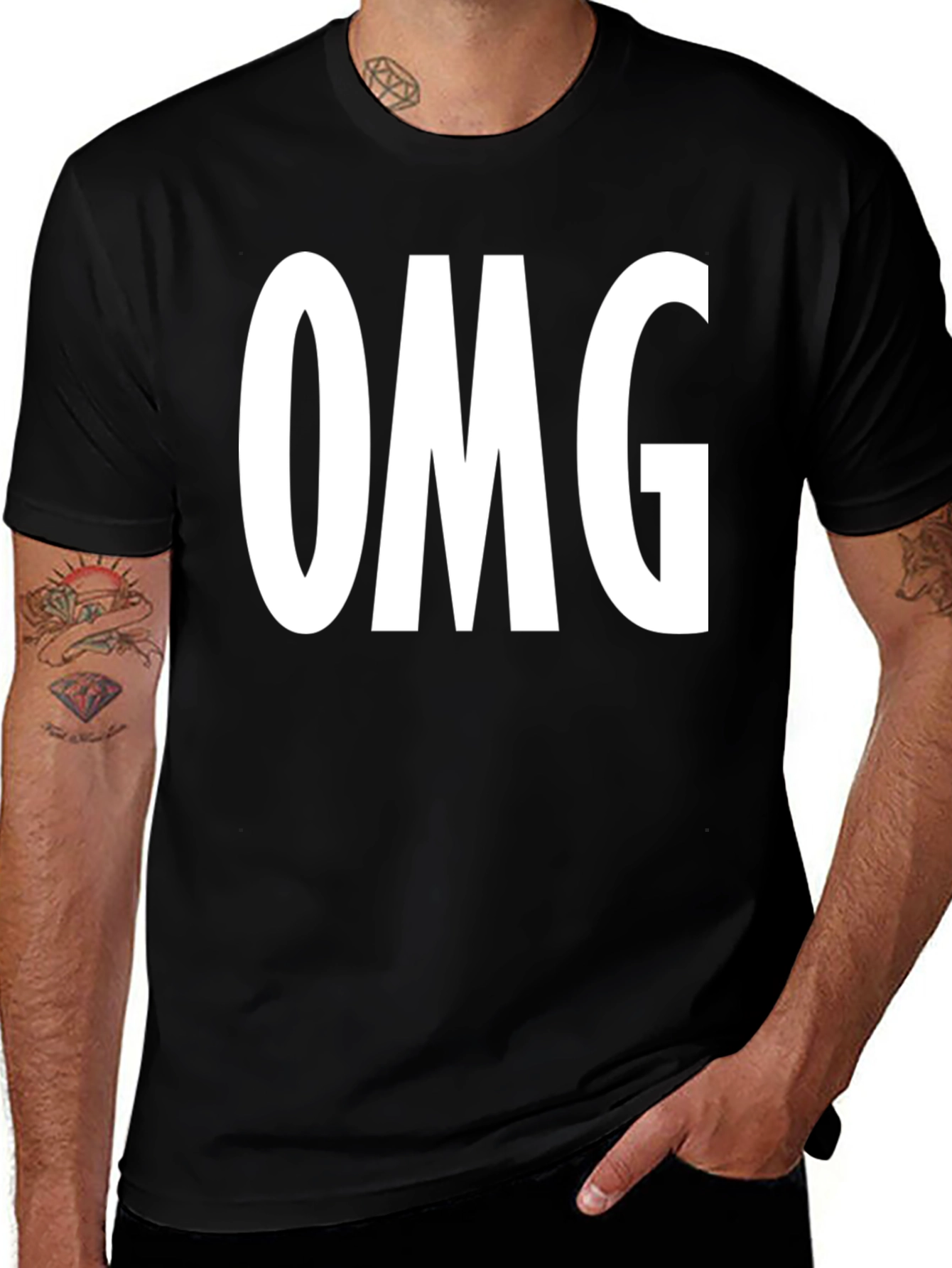 OMG Graphic Tee - Men's Black T-Shirt
