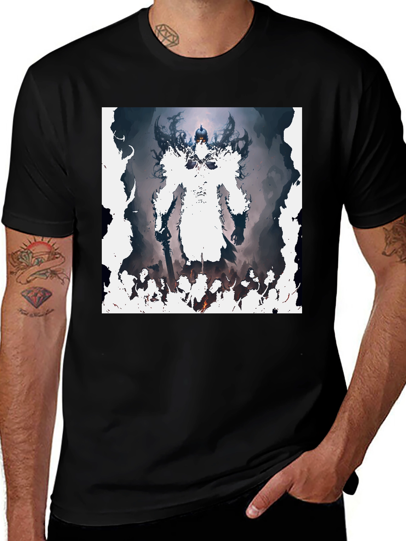 Variant 11 of Epic Warrior Graphic Tee - Black Cotton T-Shirt