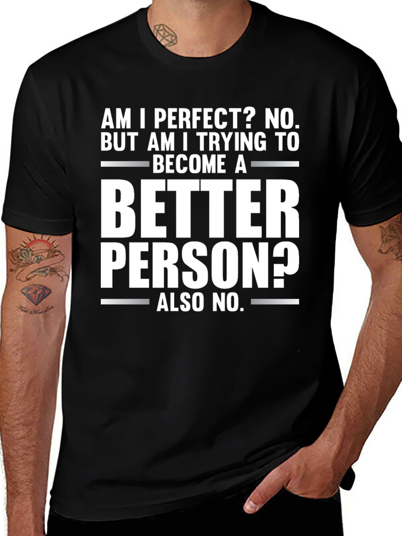Variant 13 of Funny Graphic Tee - Am I Perfect? No - Novelty T-Shirt