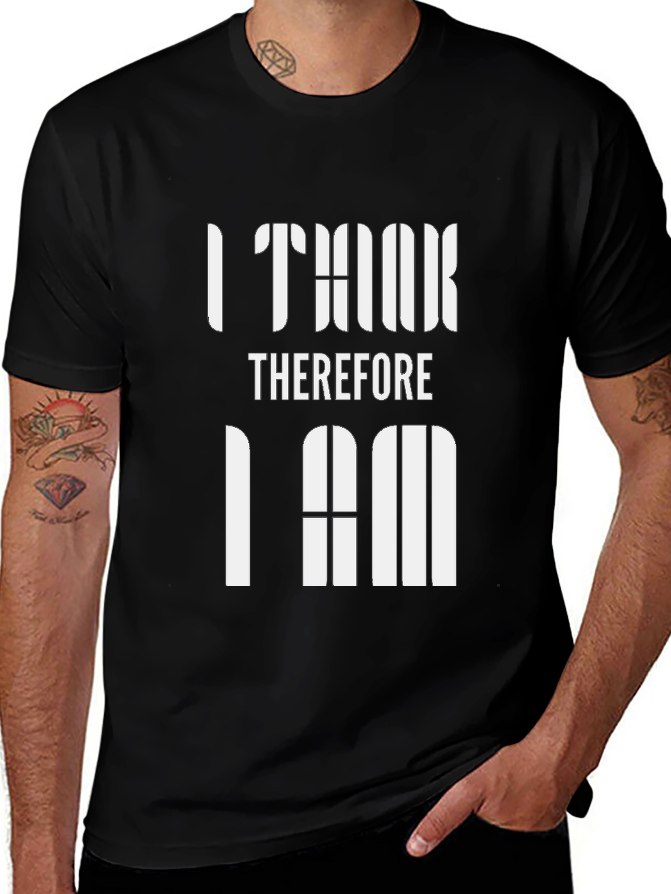 Variant 18 of I Think Therefore I Am Graphic Tee
