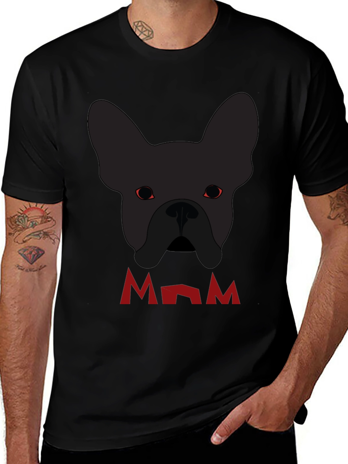 Variant 7 of Dog Mom T-Shirt - French Bulldog Graphic Tee