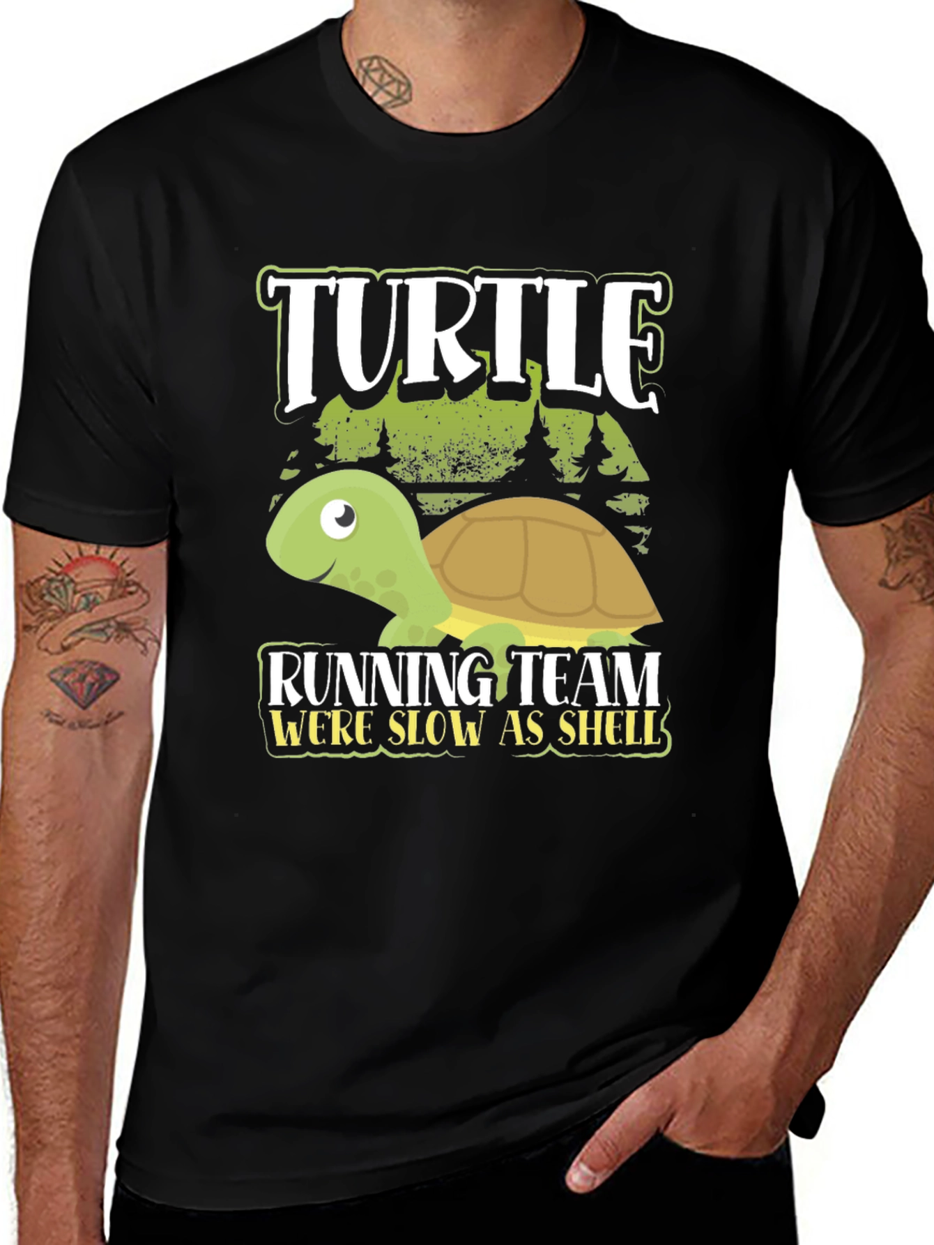 Variant 21 of Turtle Running Team T-Shirt - Slow as Shell Funny Tee