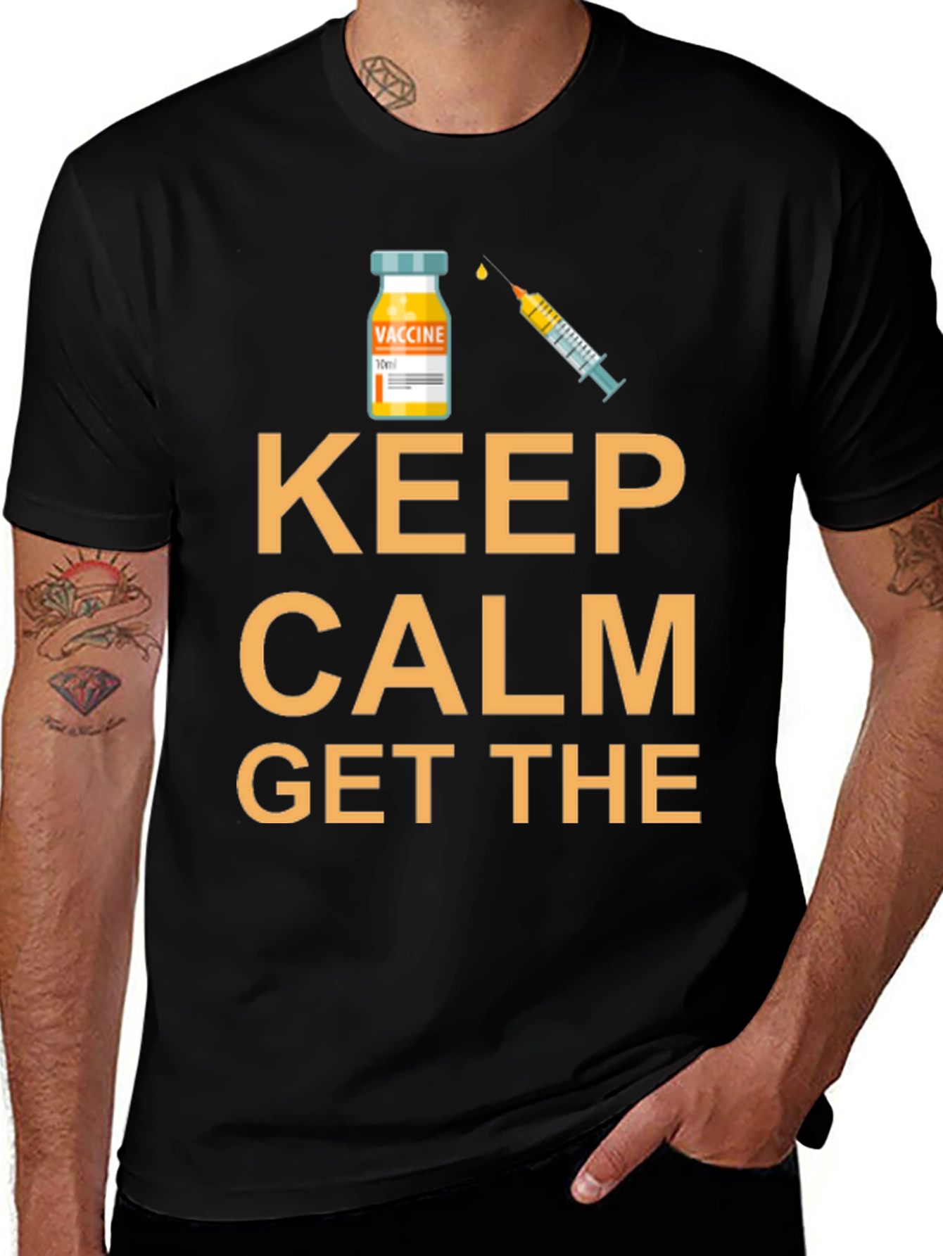 Variant 27 of Keep Calm Get The Vaccine T-Shirt