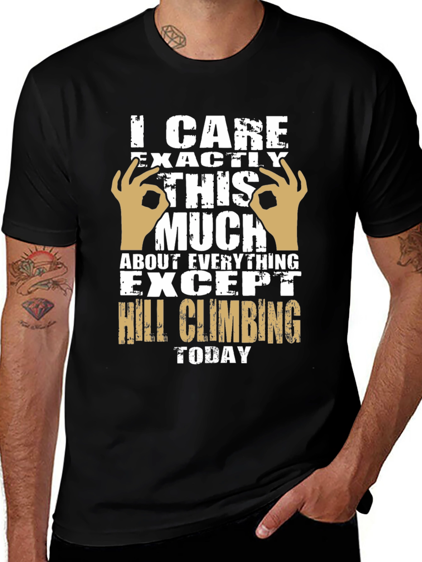 Variant 8 of Hill Climbing T-Shirt - I Care Exactly This Much