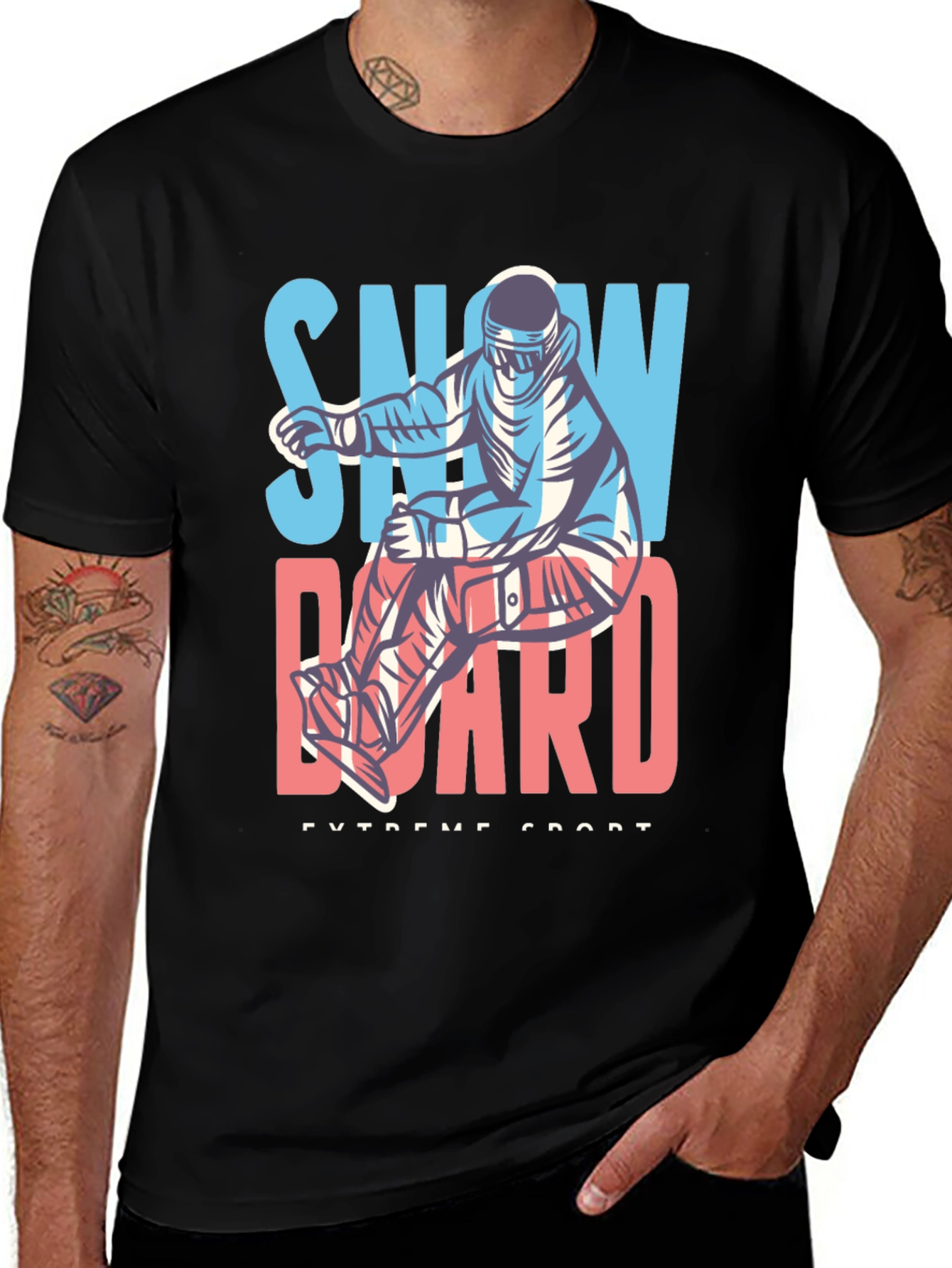 Variant 16 of Snowboard Extreme Sport T-Shirt